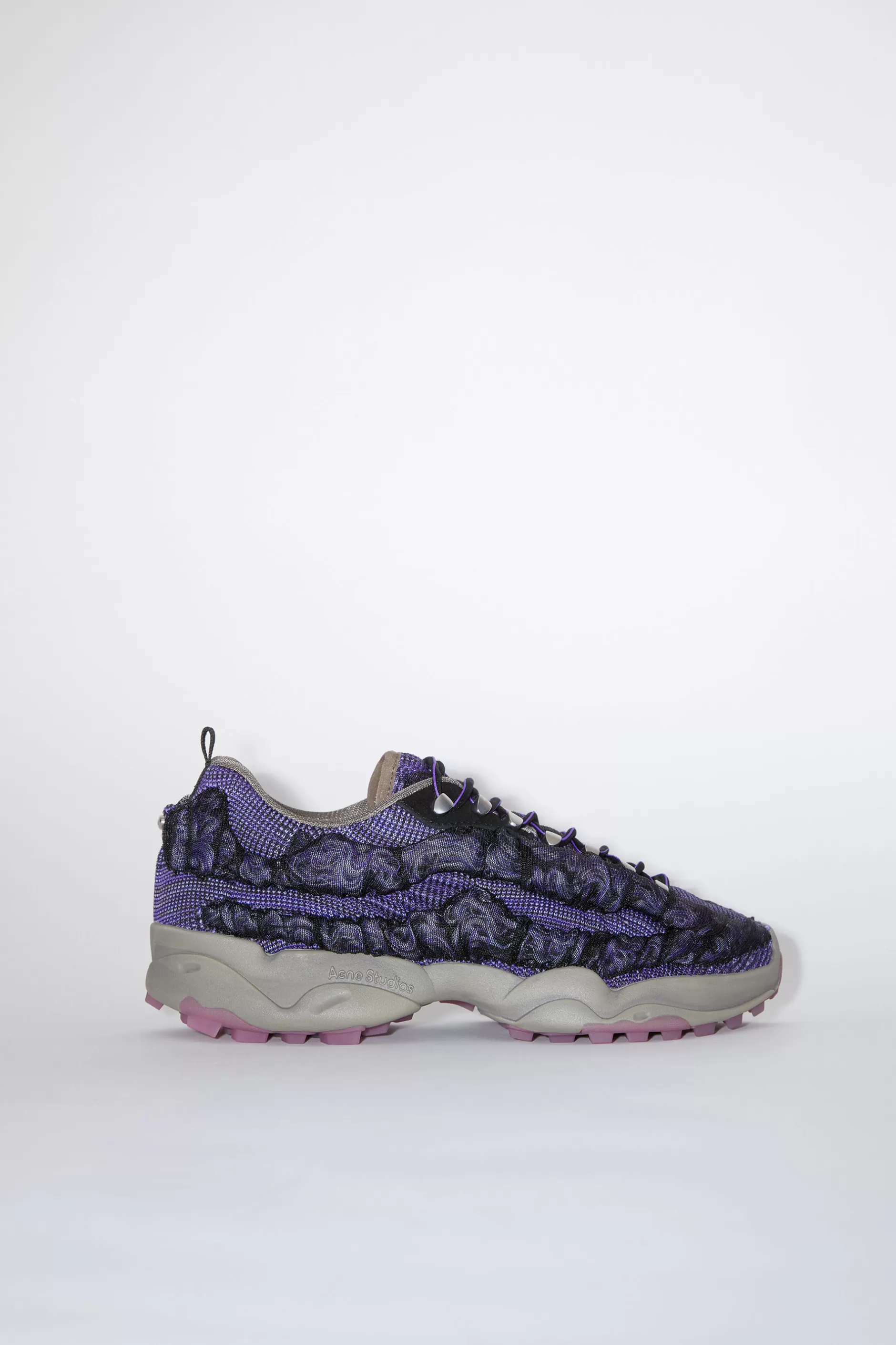 Acne Studios Gestrickte Sneakers Zum Schnuren Dunkellila/Schwarz Best Sale