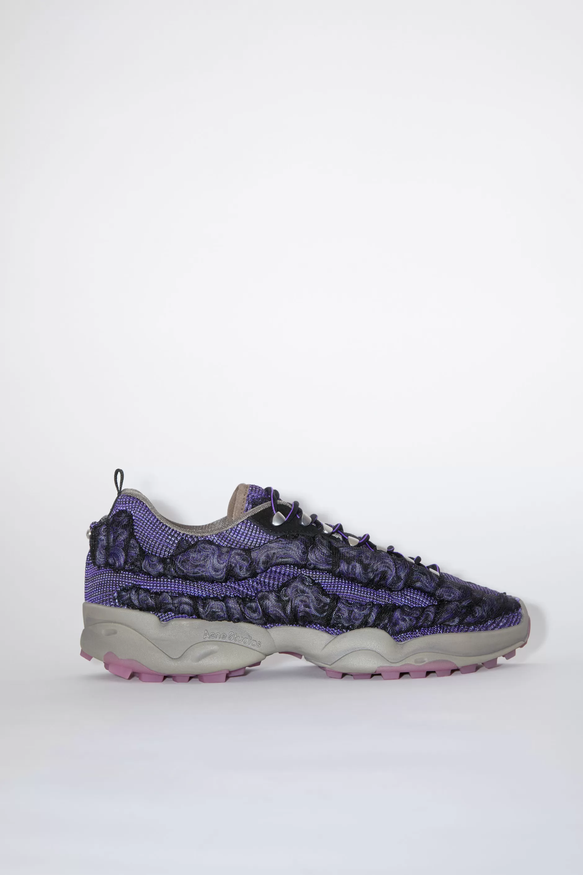 Acne Studios Gestrickte Sneakers Zum Schnuren Dunkellila/Schwarz New