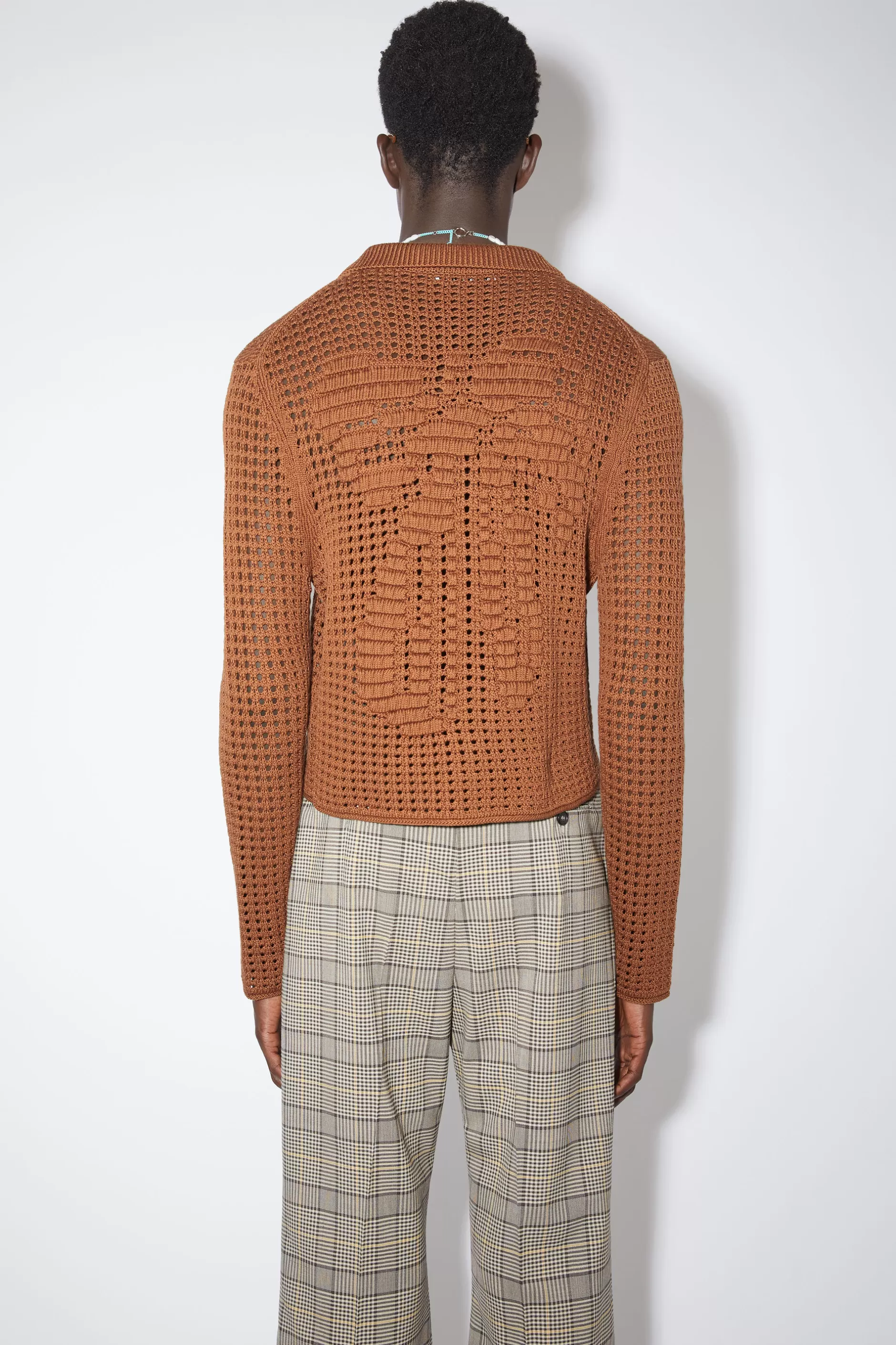 Acne Studios Gestrickter Cardigan Cognacbraun New