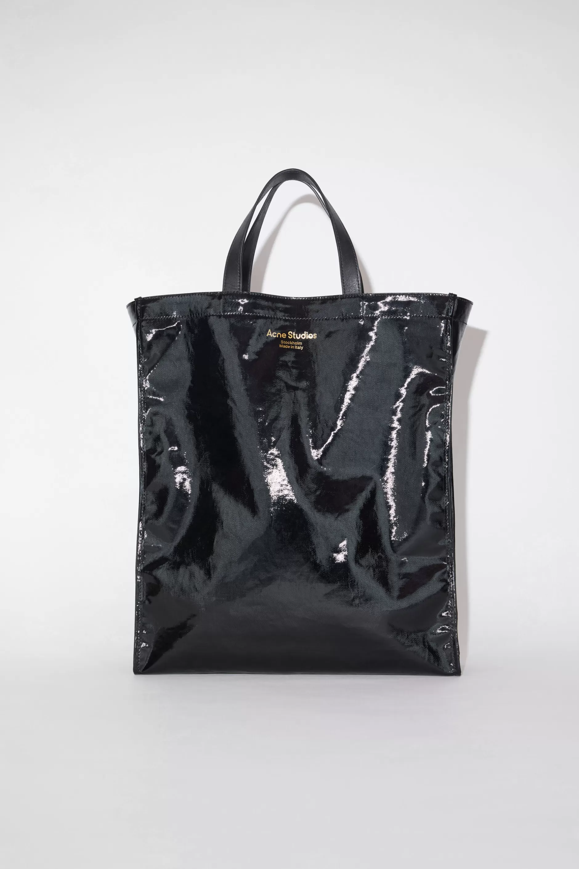 Acne Studios Glanzende Tote Schwarz Clearance