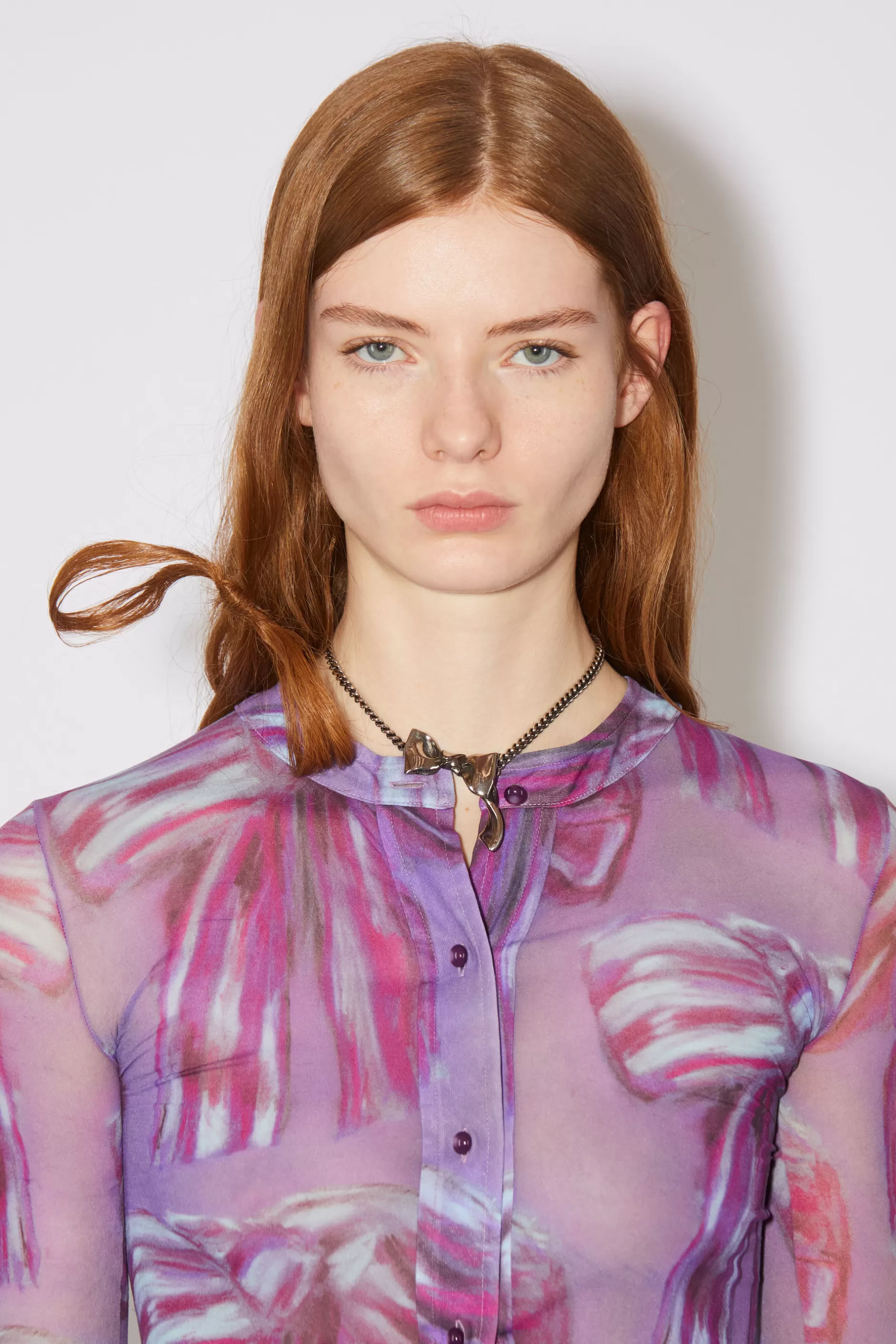 Acne Studios Halskette Mit Schleife Antiksilber Online