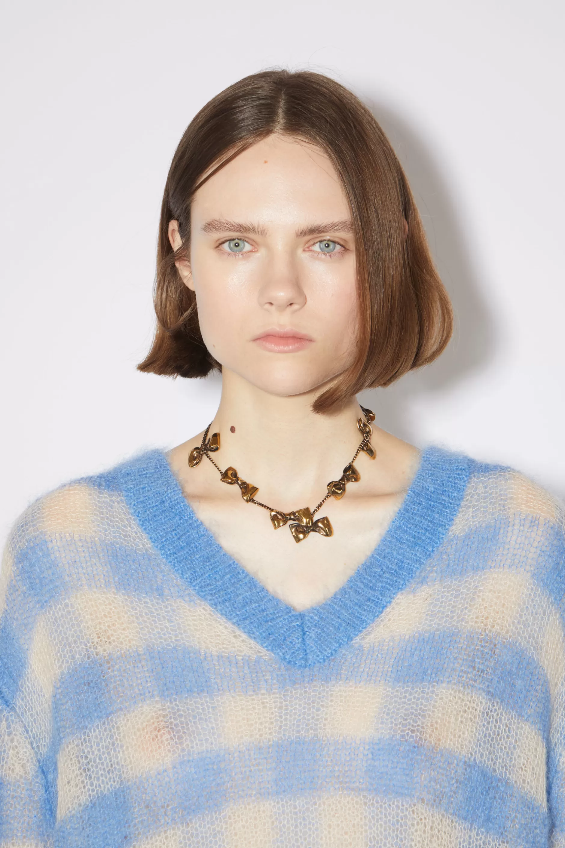 Acne Studios Halskette Mit Schleifen Antikgold Shop