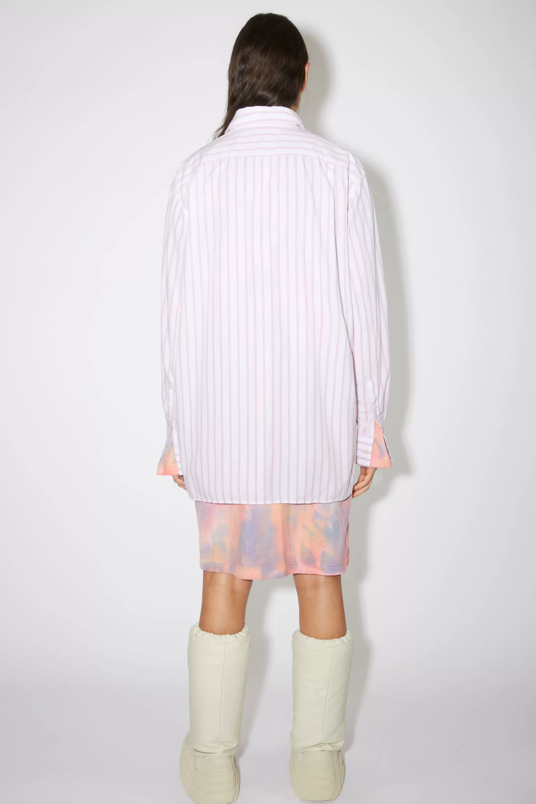 Acne Studios Hemd Mit Langem Armel Weis/Rosa Online