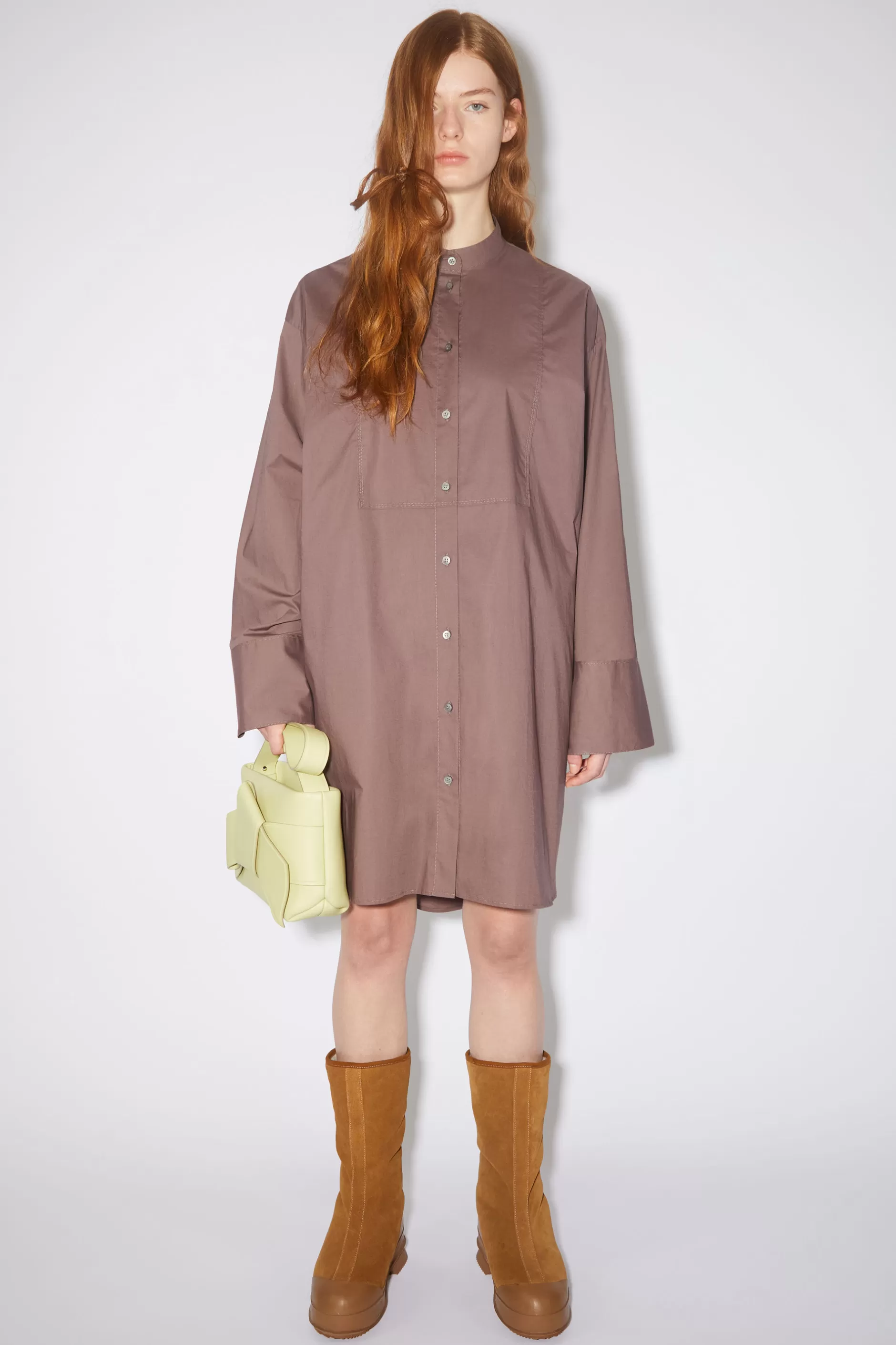 Acne Studios Hemdblusenkleid Taubenlila Online