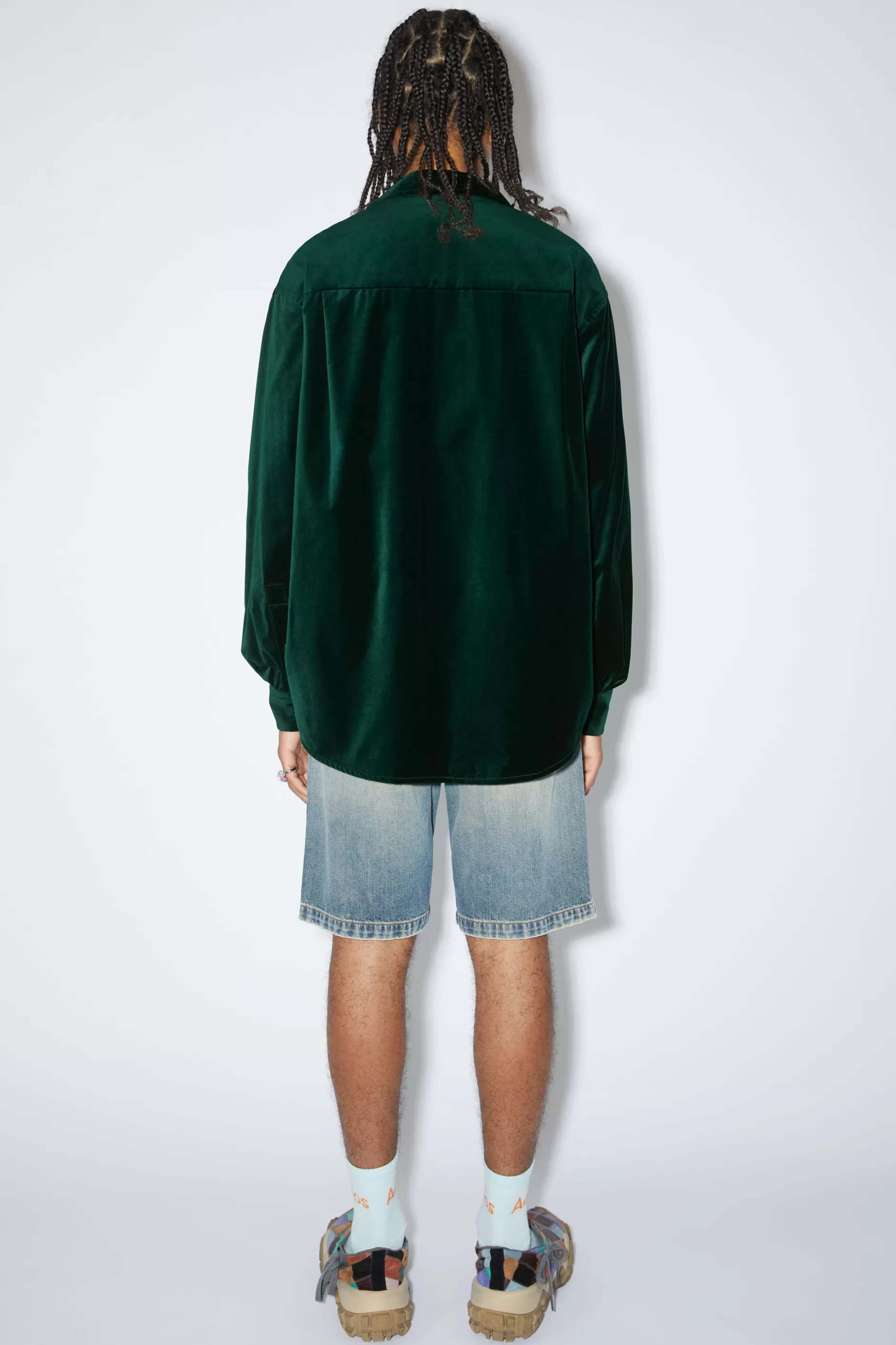 Acne Studios Hemdjacke Dunkelgrun Flash Sale