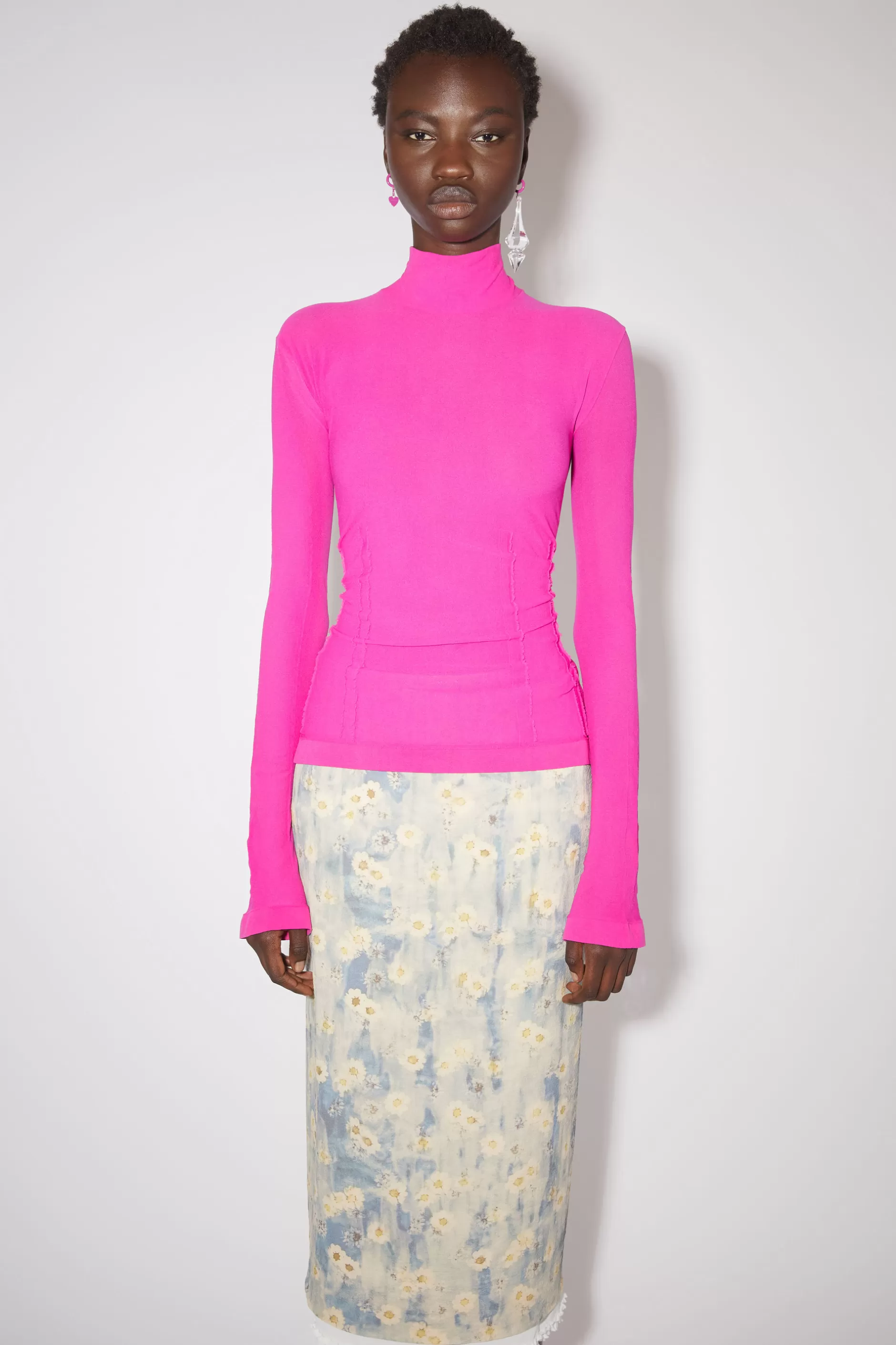 Acne Studios Hochgeschlossenes Armelloses Top Fuchsia Store