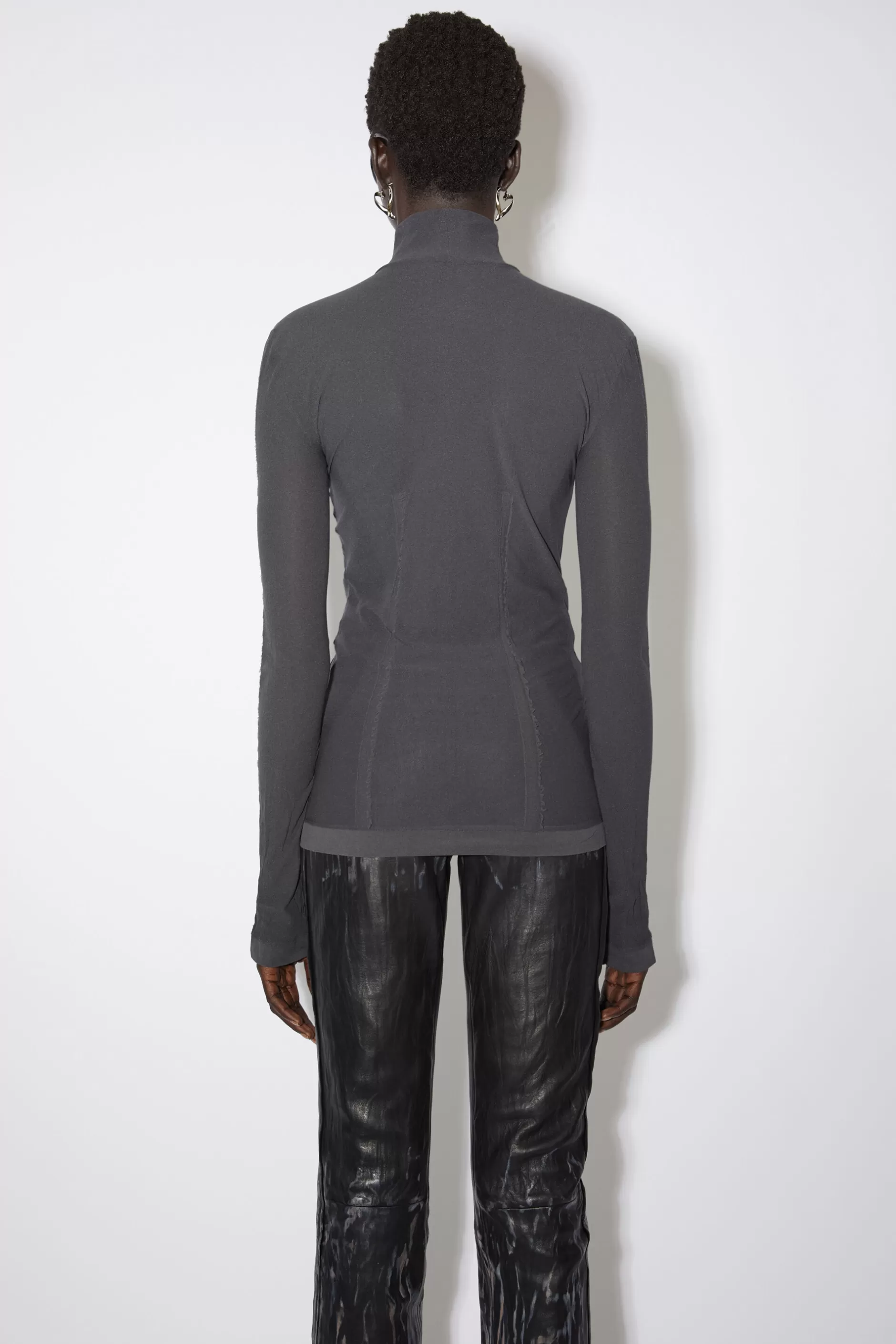 Acne Studios Hochgeschlossenes Armelloses Top Dunkelgrau Shop