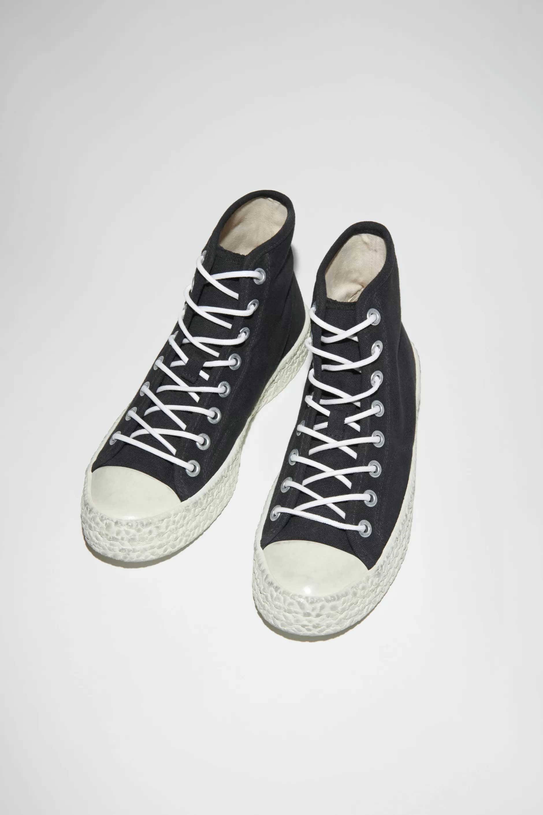 Acne Studios Hohe Sneakers Schwarz/Naturweis Shop