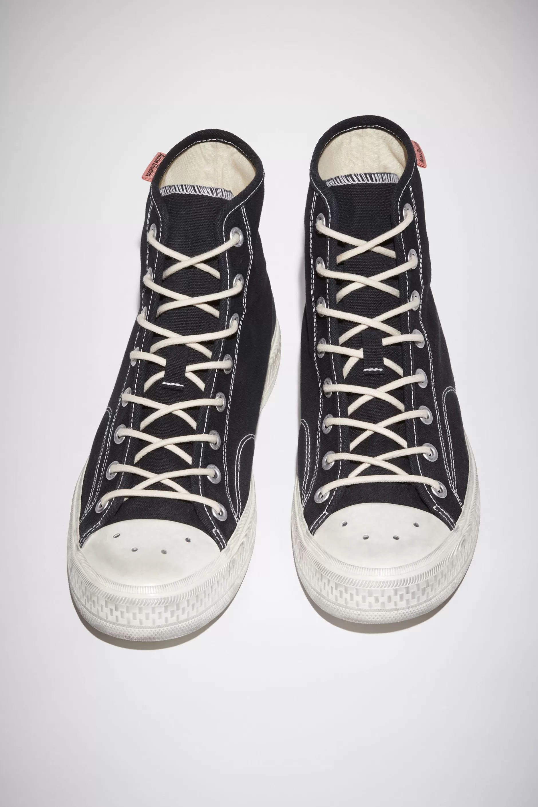 Acne Studios Hohe Sneakers Schwarz/Gebrochenes Weis Clearance