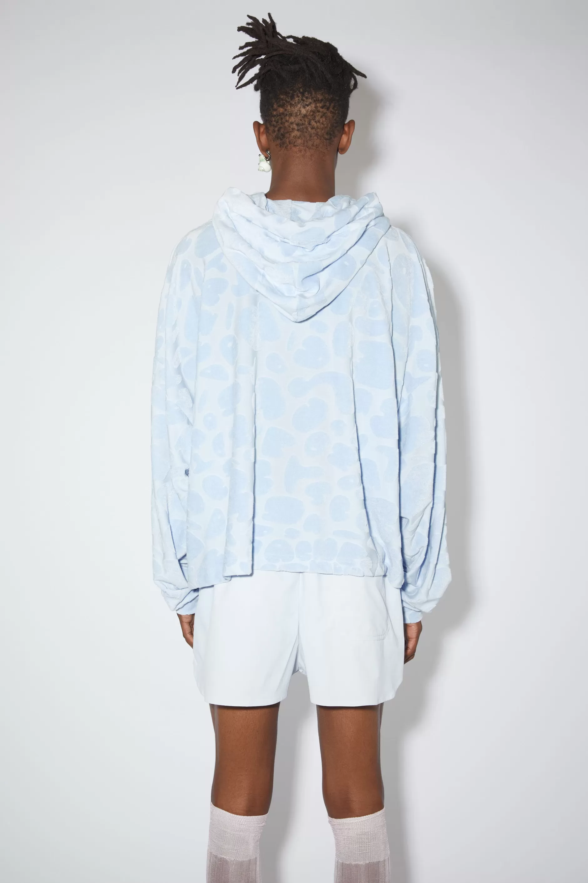 Acne Studios Hoodie Aus Jacquard Blassblau Best