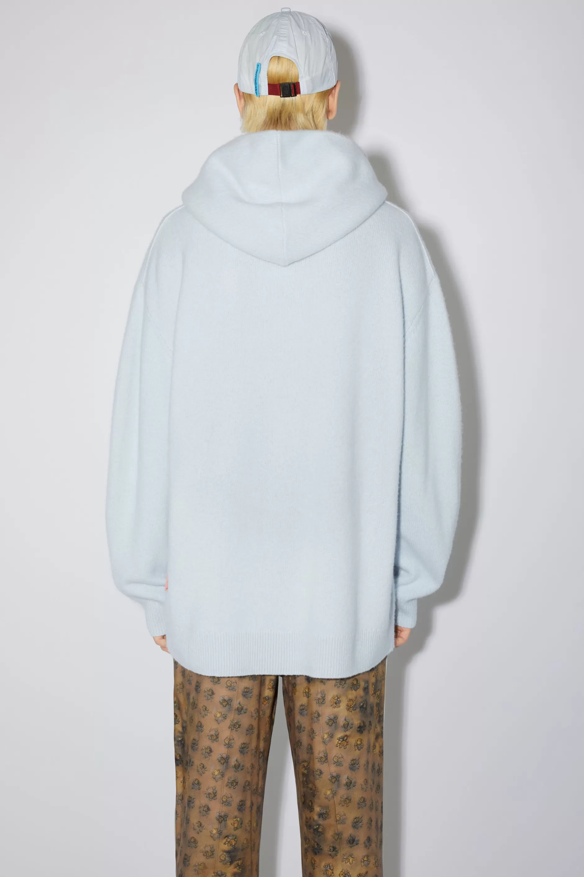 Acne Studios Hoodie Aus Woll-Kaschmir-Mix Staubblau Store