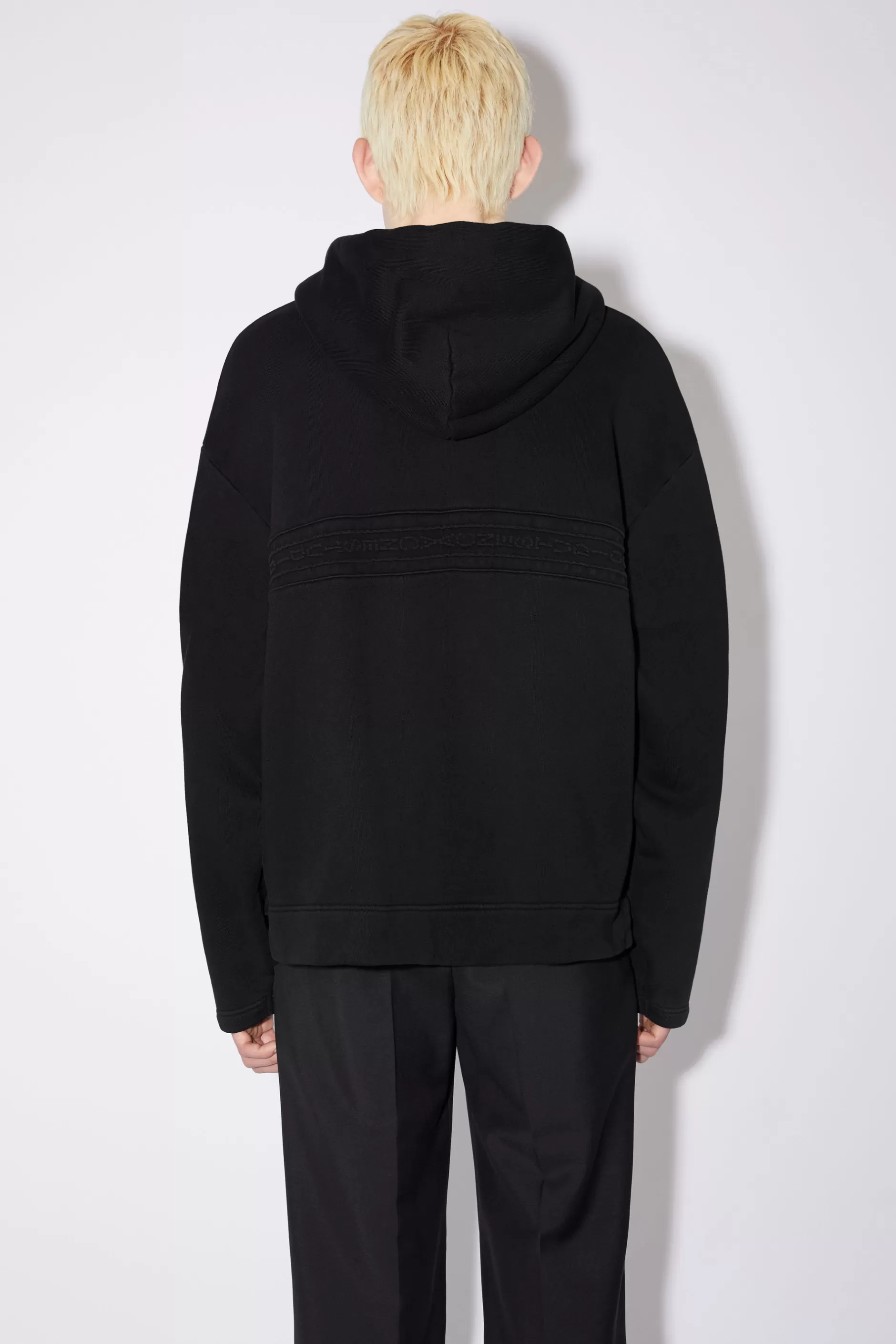 Acne Studios Hoodie Mit Logo-Tape Schwarz Best Sale