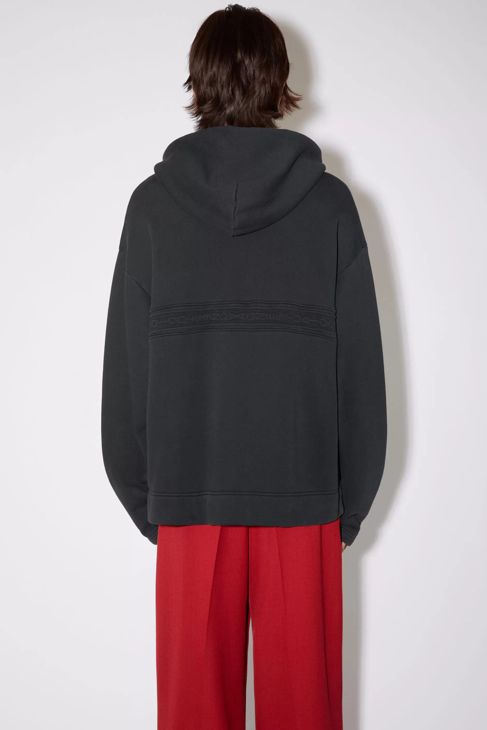 Acne Studios Hoodie Mit Logo-Tape Schwarz Cheap