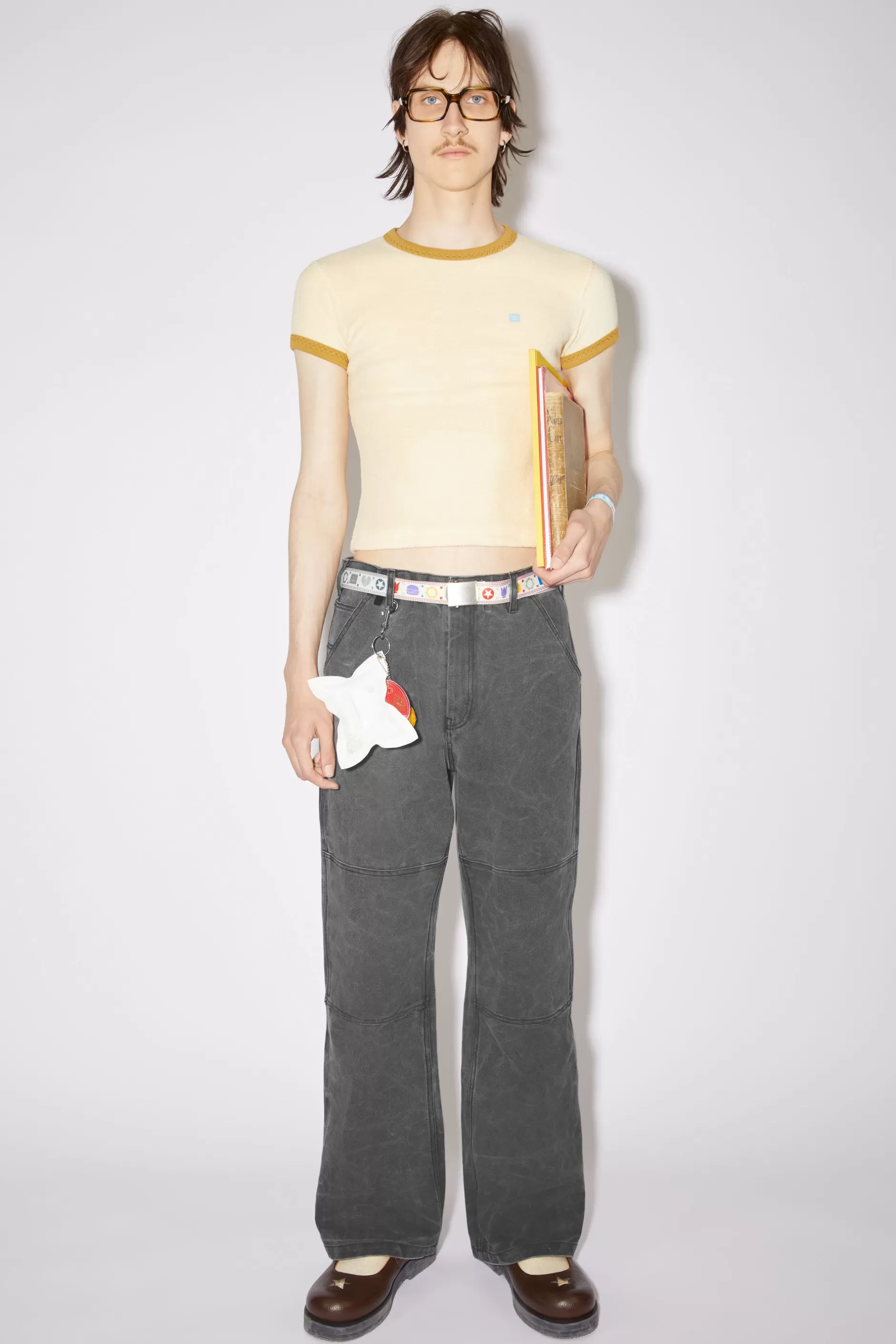 Acne Studios Hose Aus Baumwoll-Canvas Kohlegrau Store