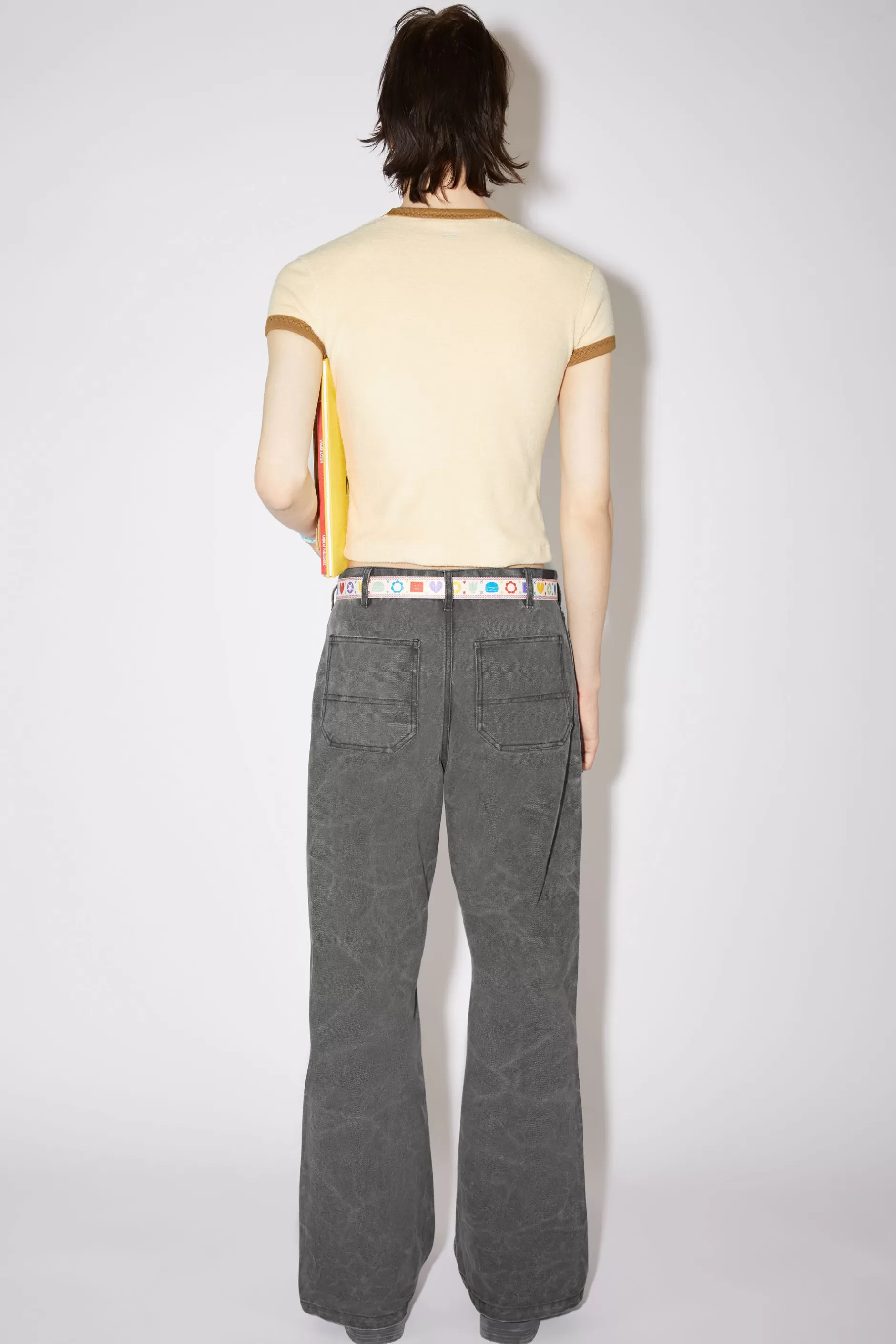 Acne Studios Hose Aus Baumwoll-Canvas Kohlegrau Store