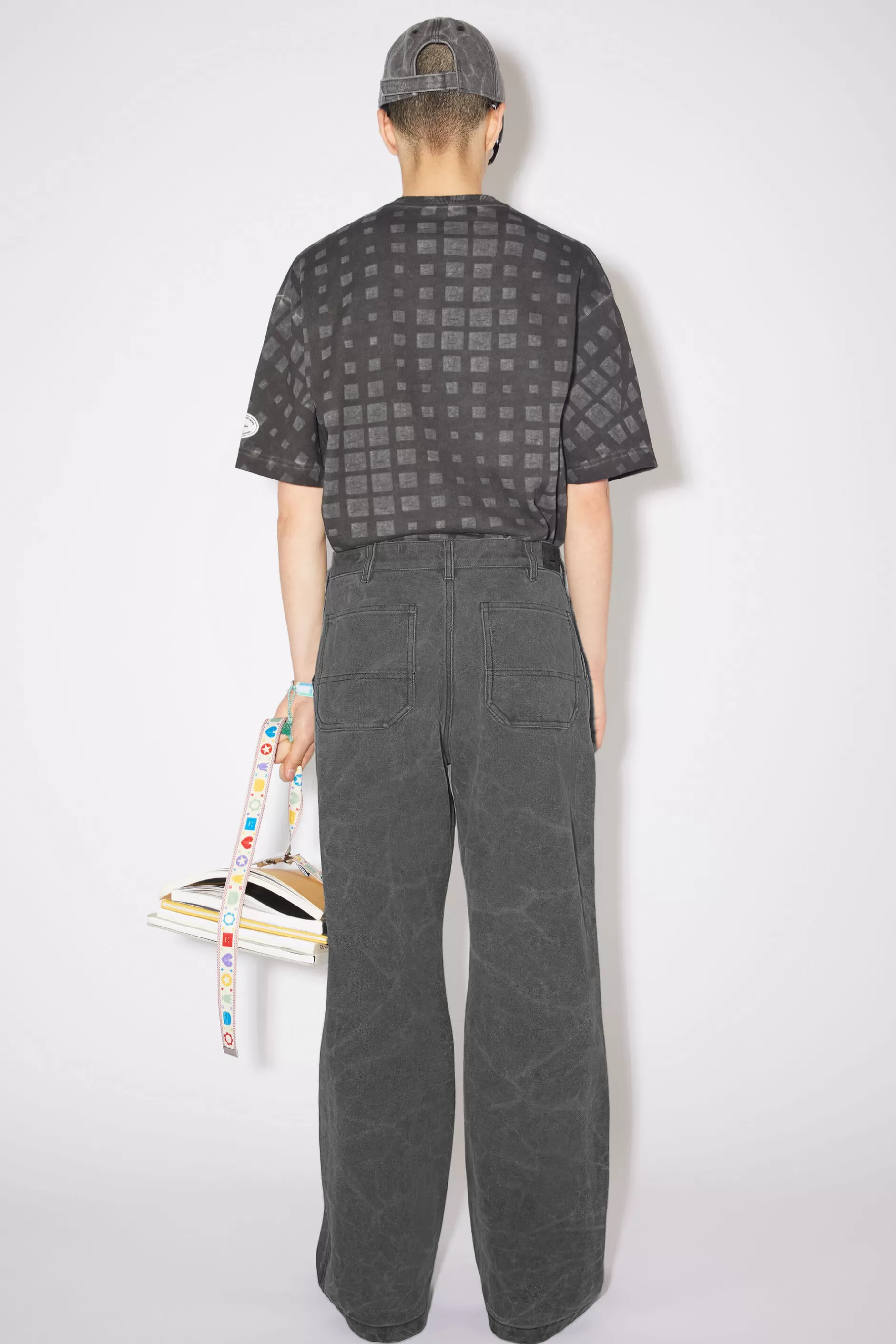 Acne Studios Hose Aus Baumwoll-Canvas Kohlegrau Cheap