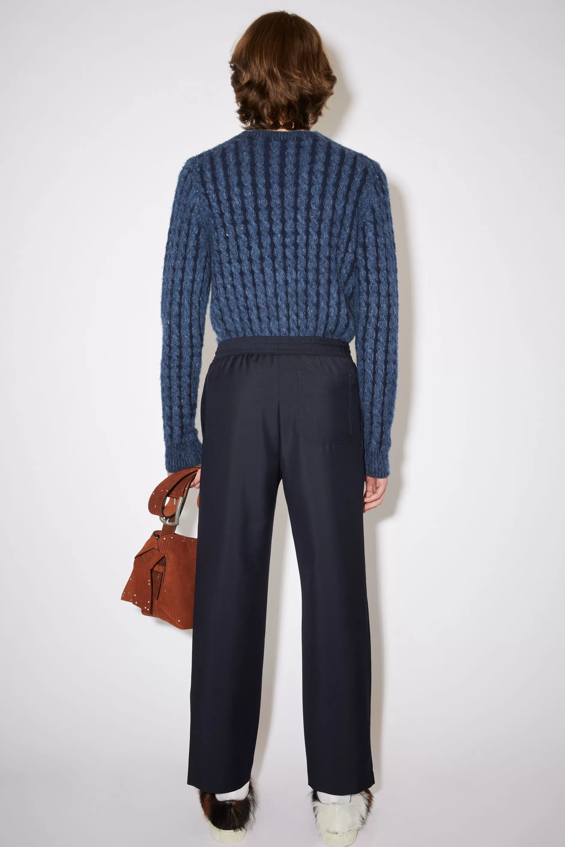 Acne Studios Hose Aus Mohair-Mix Marineblau Hot