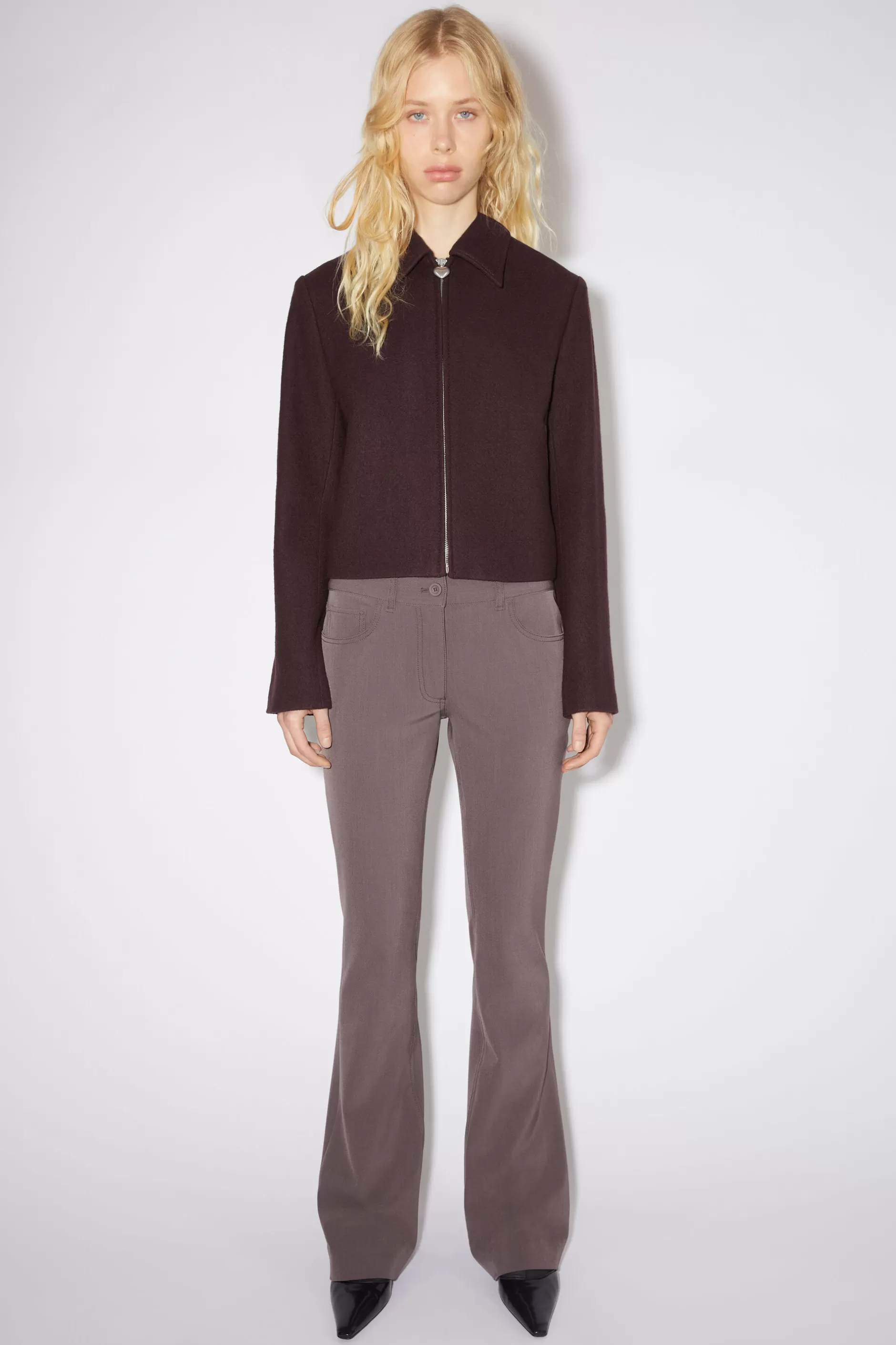 Acne Studios Hose Aus Woll-Mix Taubenlila Clearance