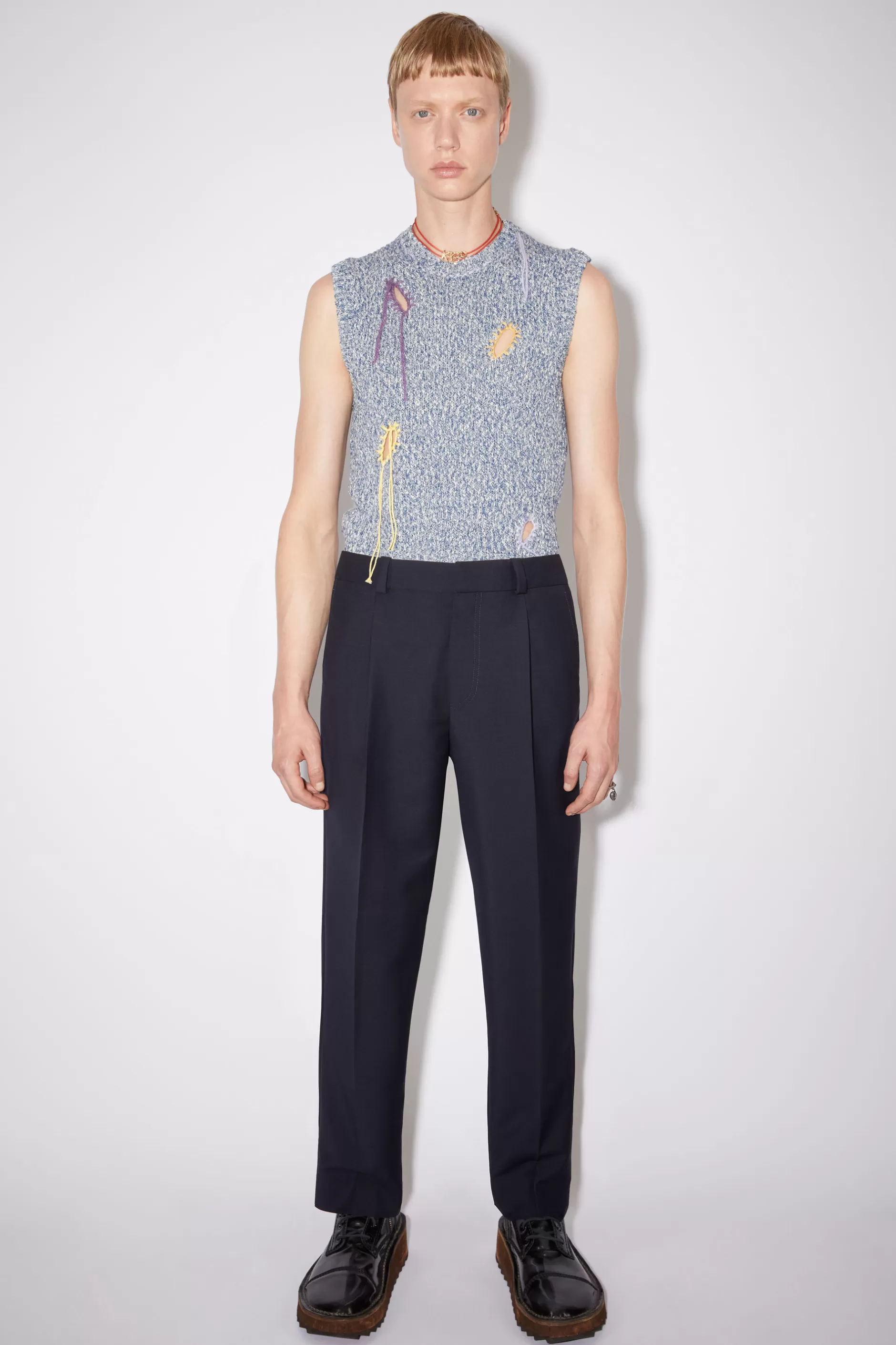 Acne Studios Hose Aus Woll-Mix Marineblau Online