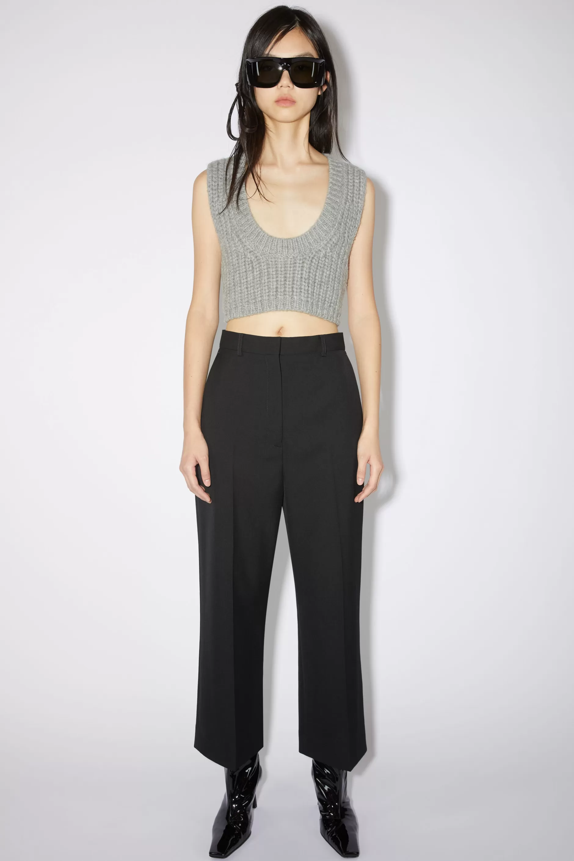 Acne Studios Hose Aus Woll-Mix Schwarz Discount