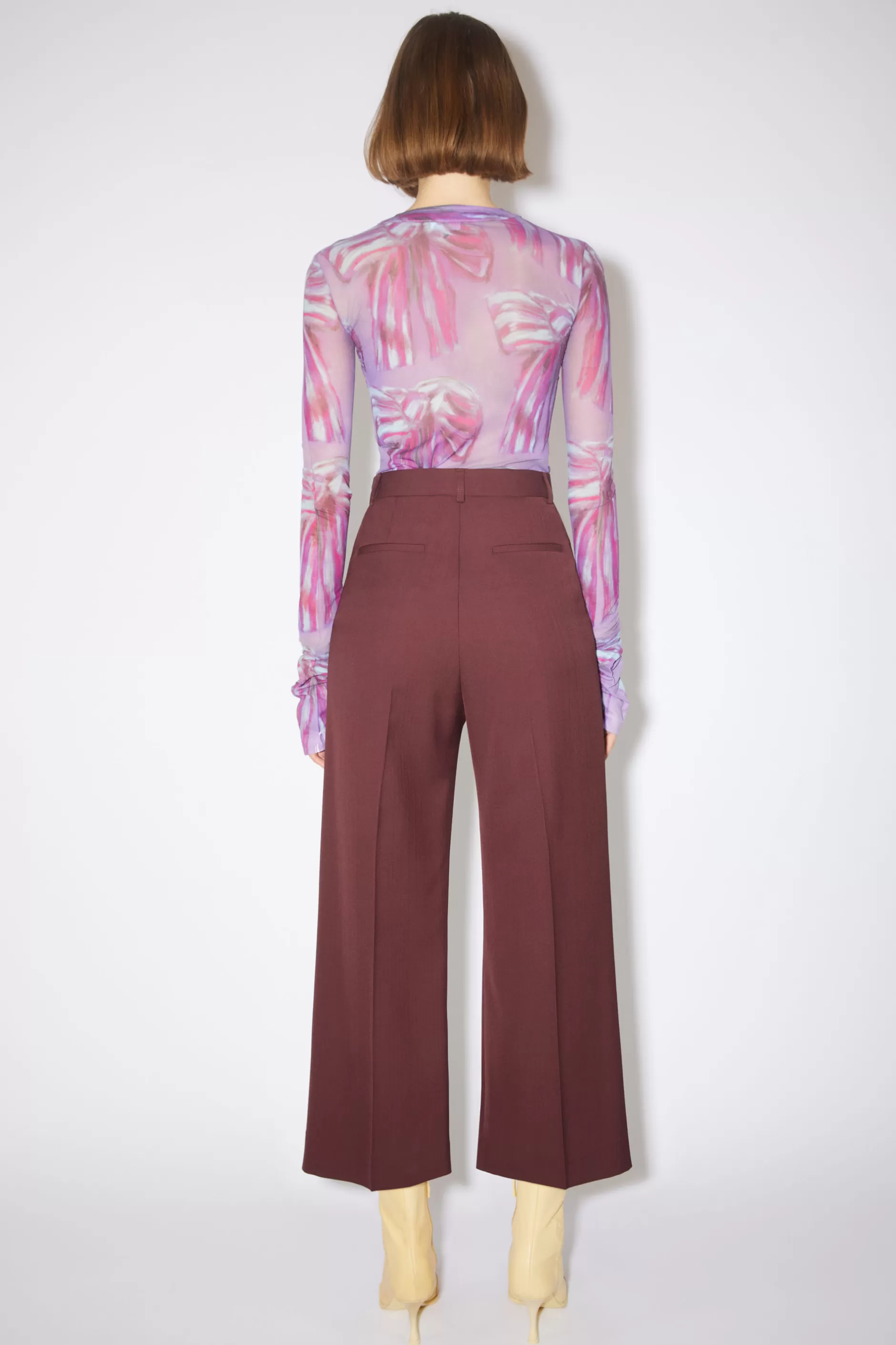 Acne Studios Hose Aus Woll-Mix Aubergine Online