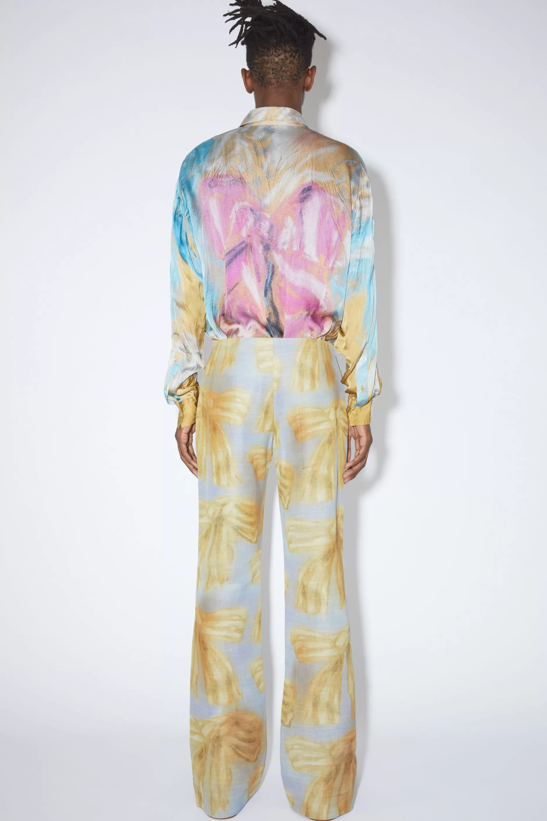 Acne Studios Hose Mit Print Hellblau/Beige Online