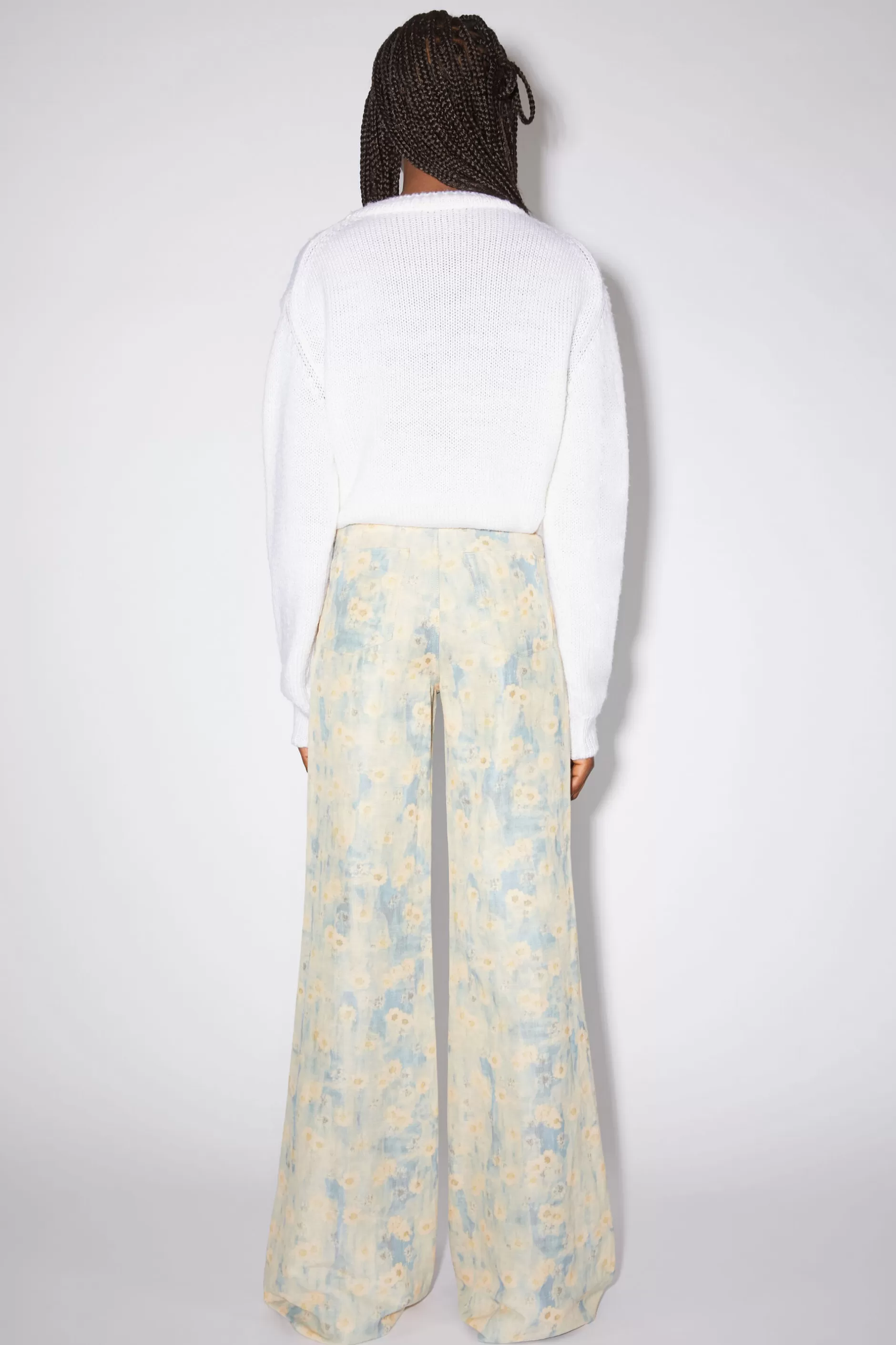 Acne Studios Hose Mit Print Hellblau Outlet