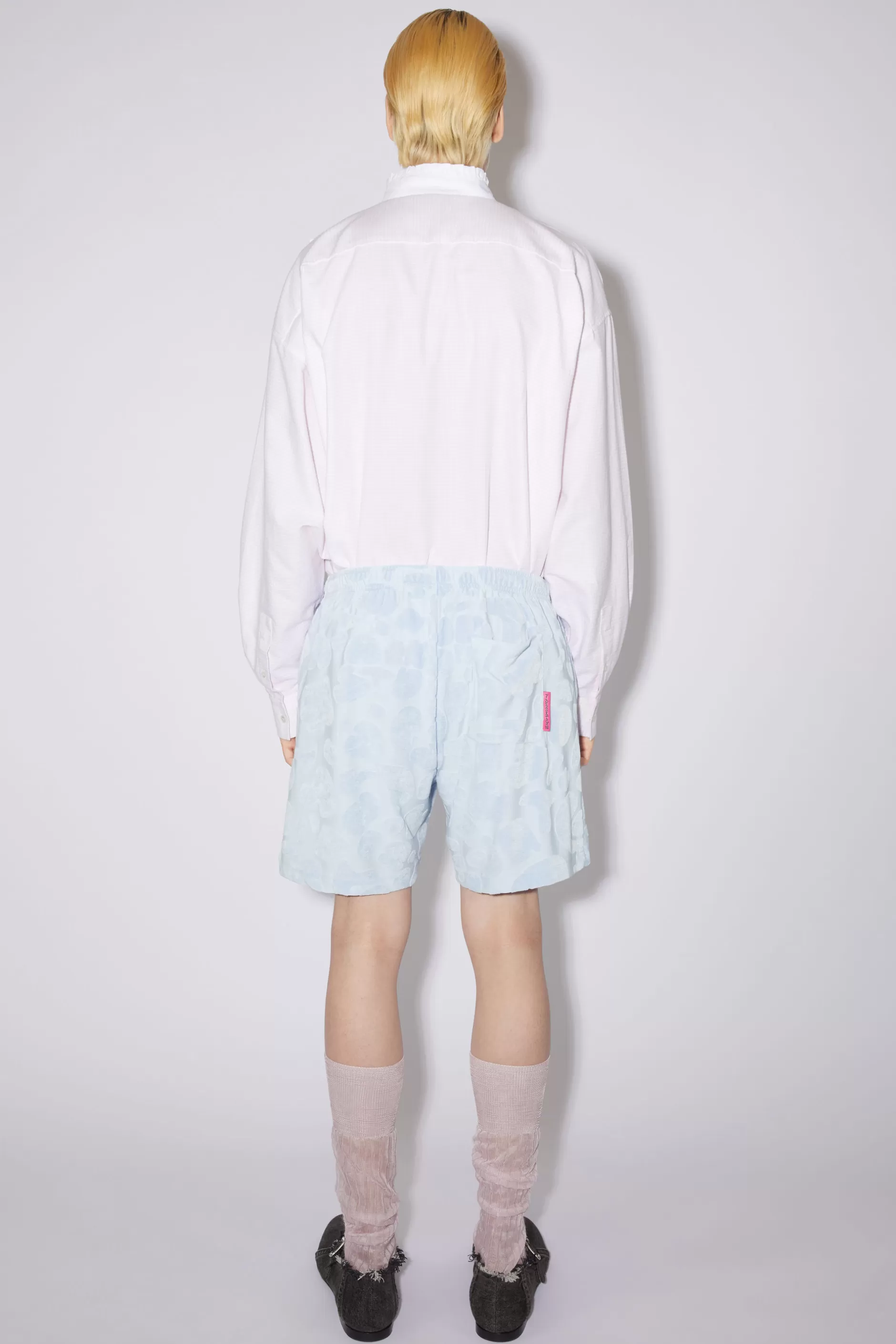 Acne Studios Jacquard-Shorts Blassblau Shop