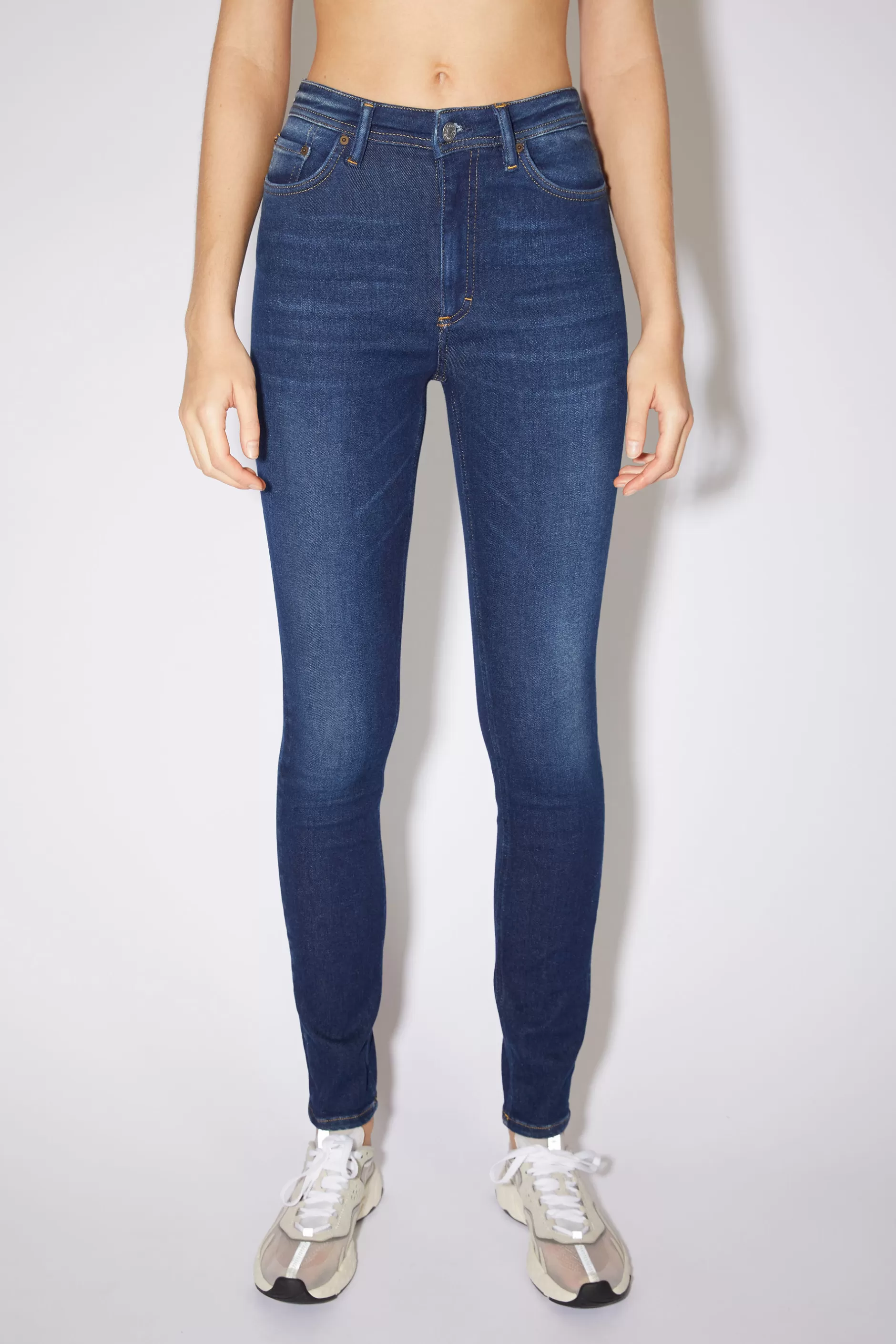 Acne Studios Jeans In Enger Passform Dunkelblau Shop