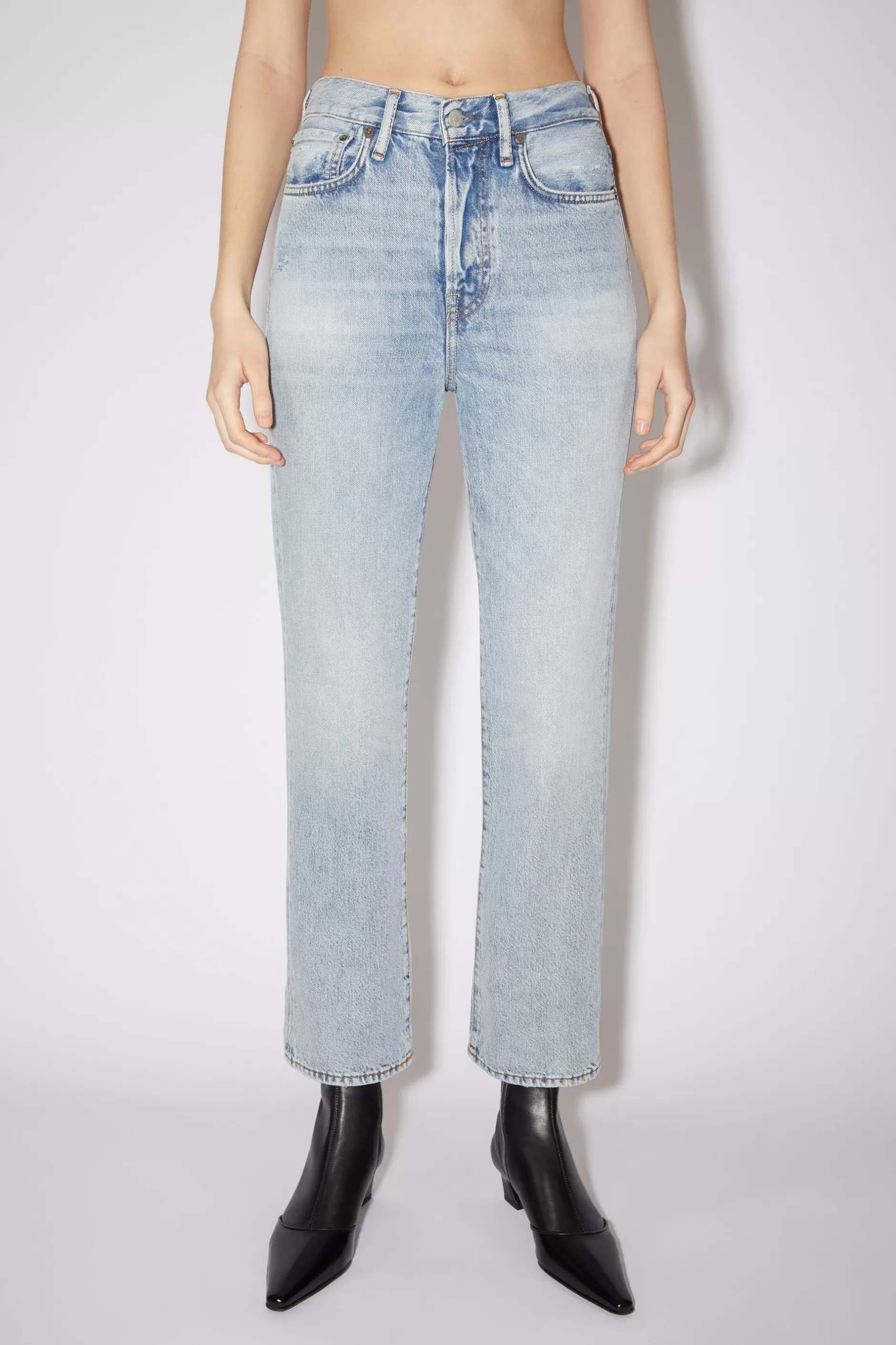 Acne Studios Jeans In Gerader Passform Hellblau Cheap