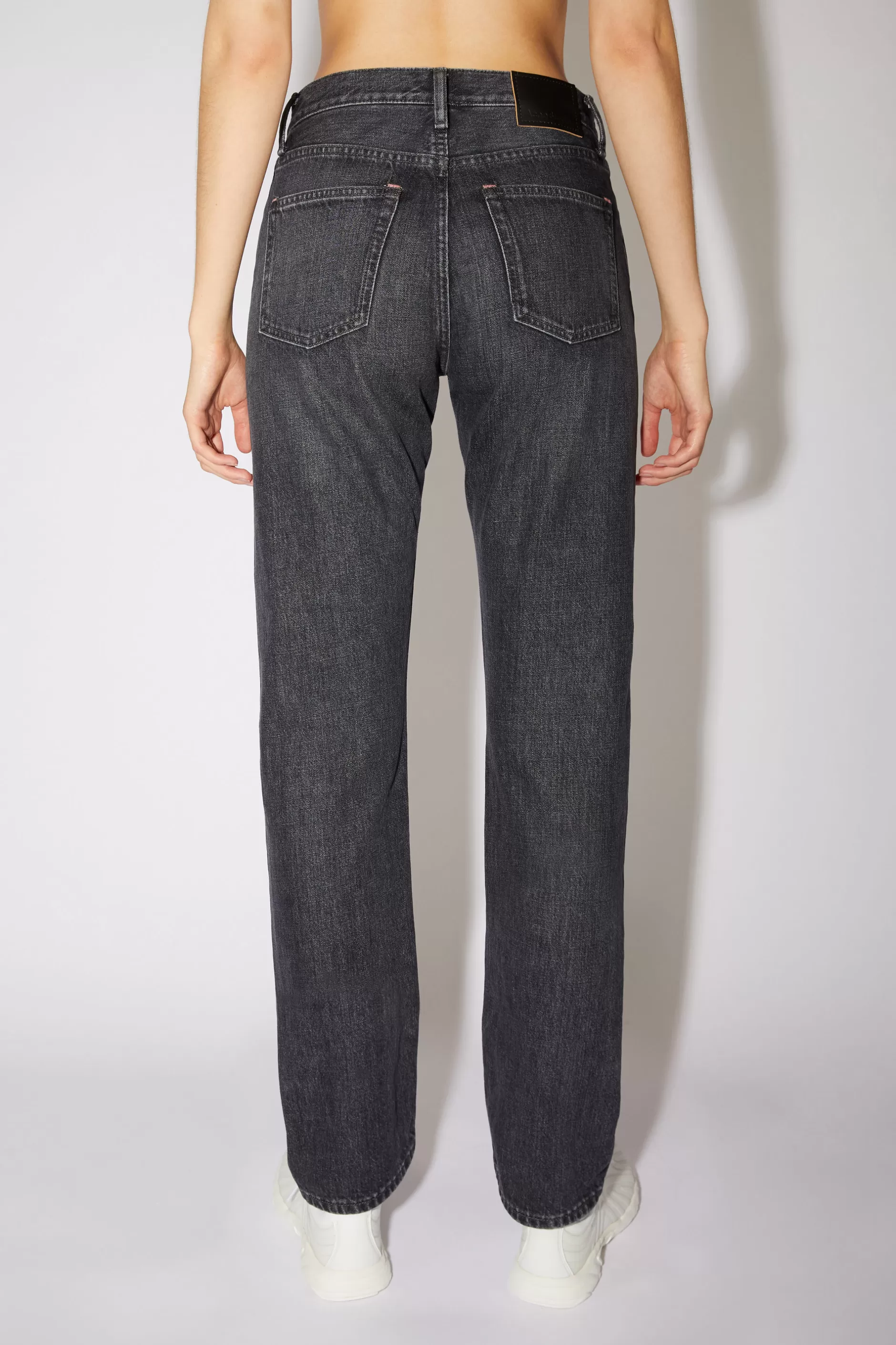 Acne Studios Jeans In Gerader Passform Schwarz Cheap