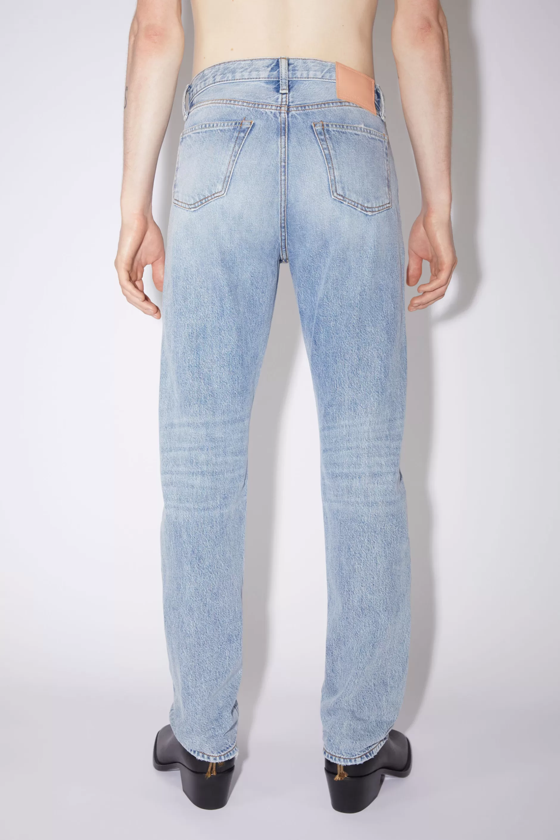 Acne Studios Jeans In Gerader Passform Hellblau Cheap