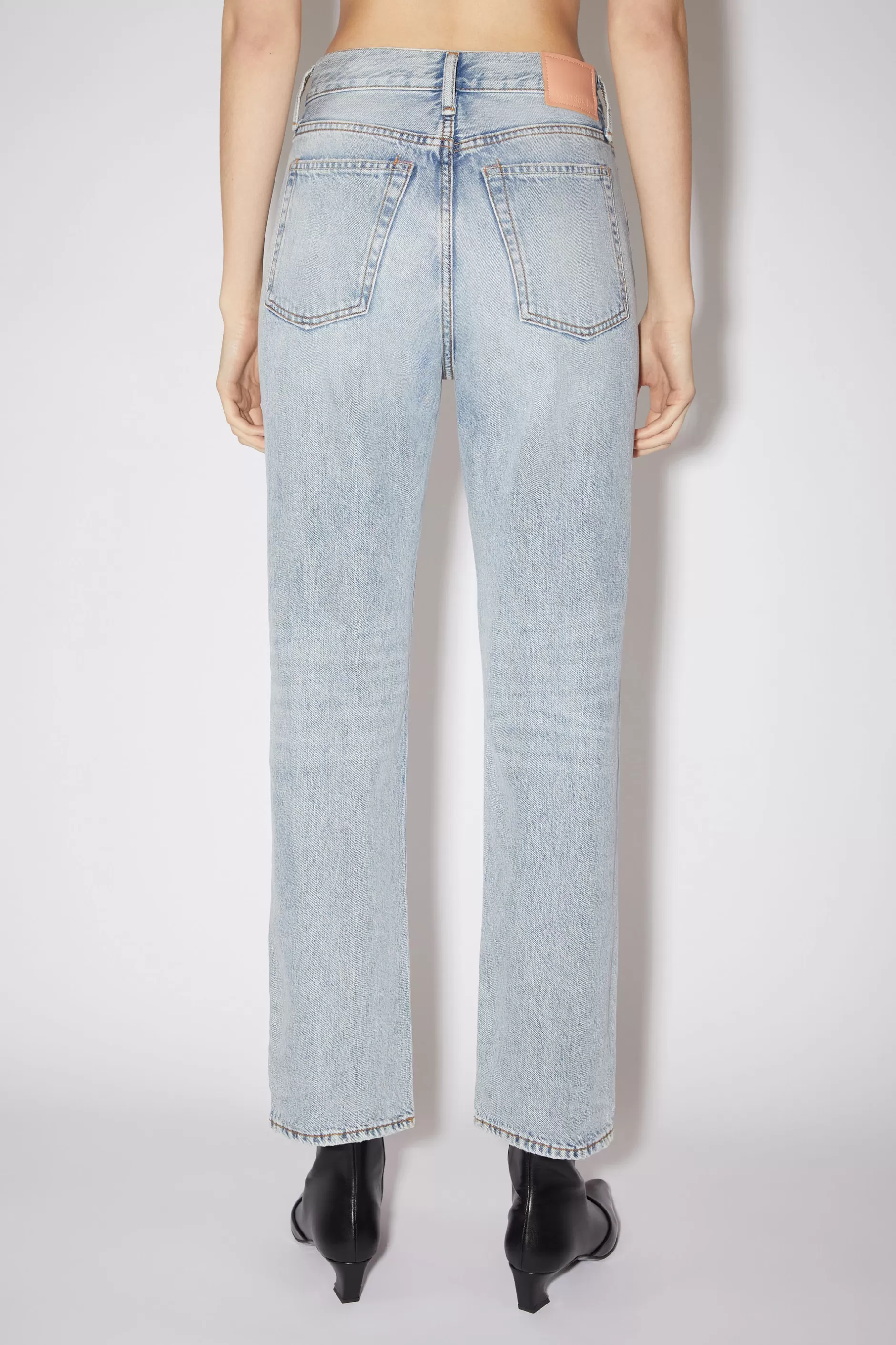 Acne Studios Jeans In Gerader Passform Hellblau Cheap