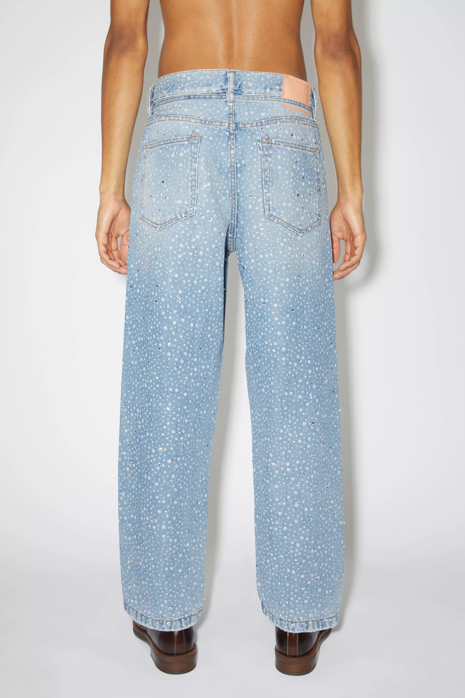 Acne Studios Jeans In Lockerer Passform – 1991 Toj Mit Strass Hellblau Store