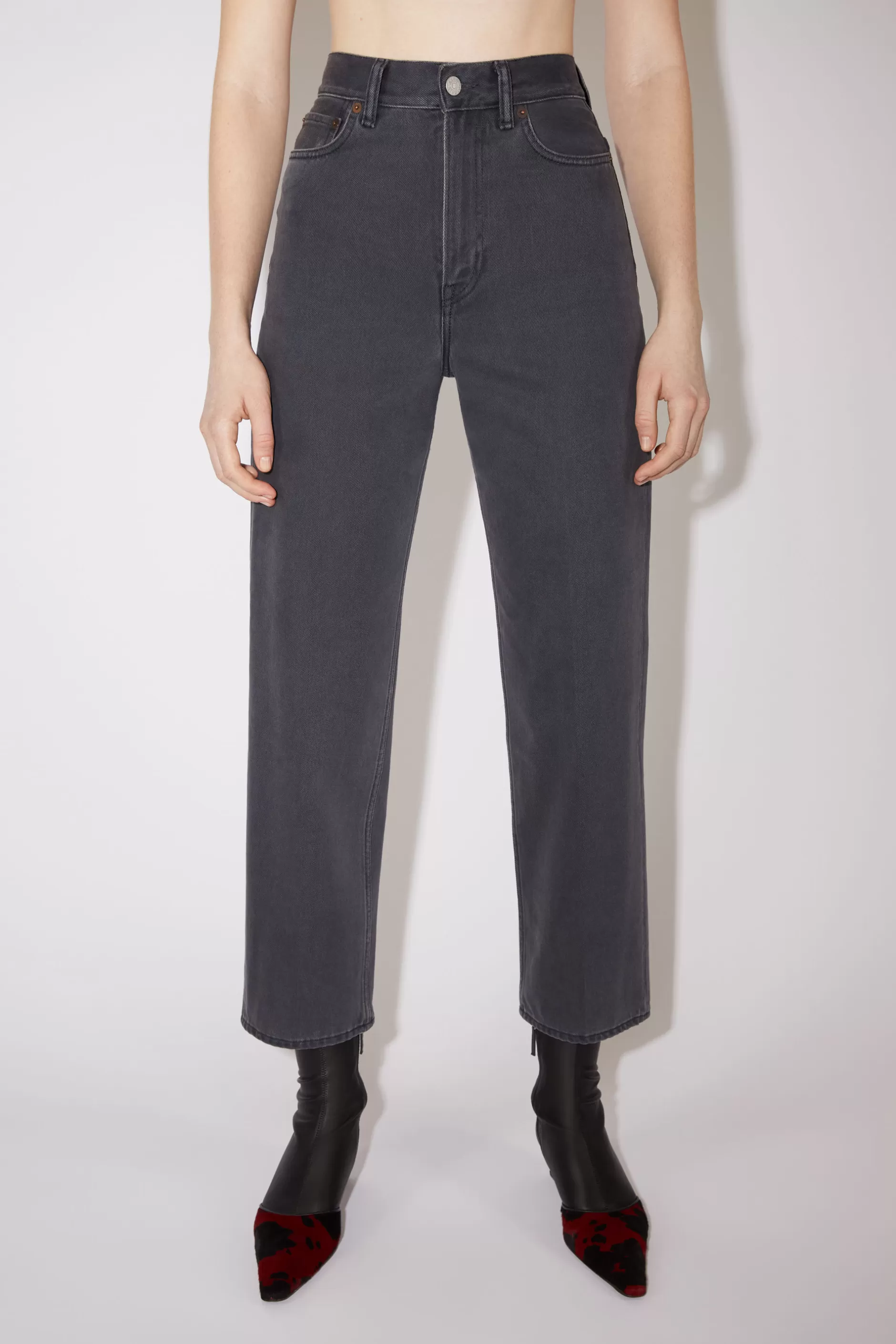 Acne Studios Jeans In Lockerer Passform – 1993 Dunkelgrau Cheap