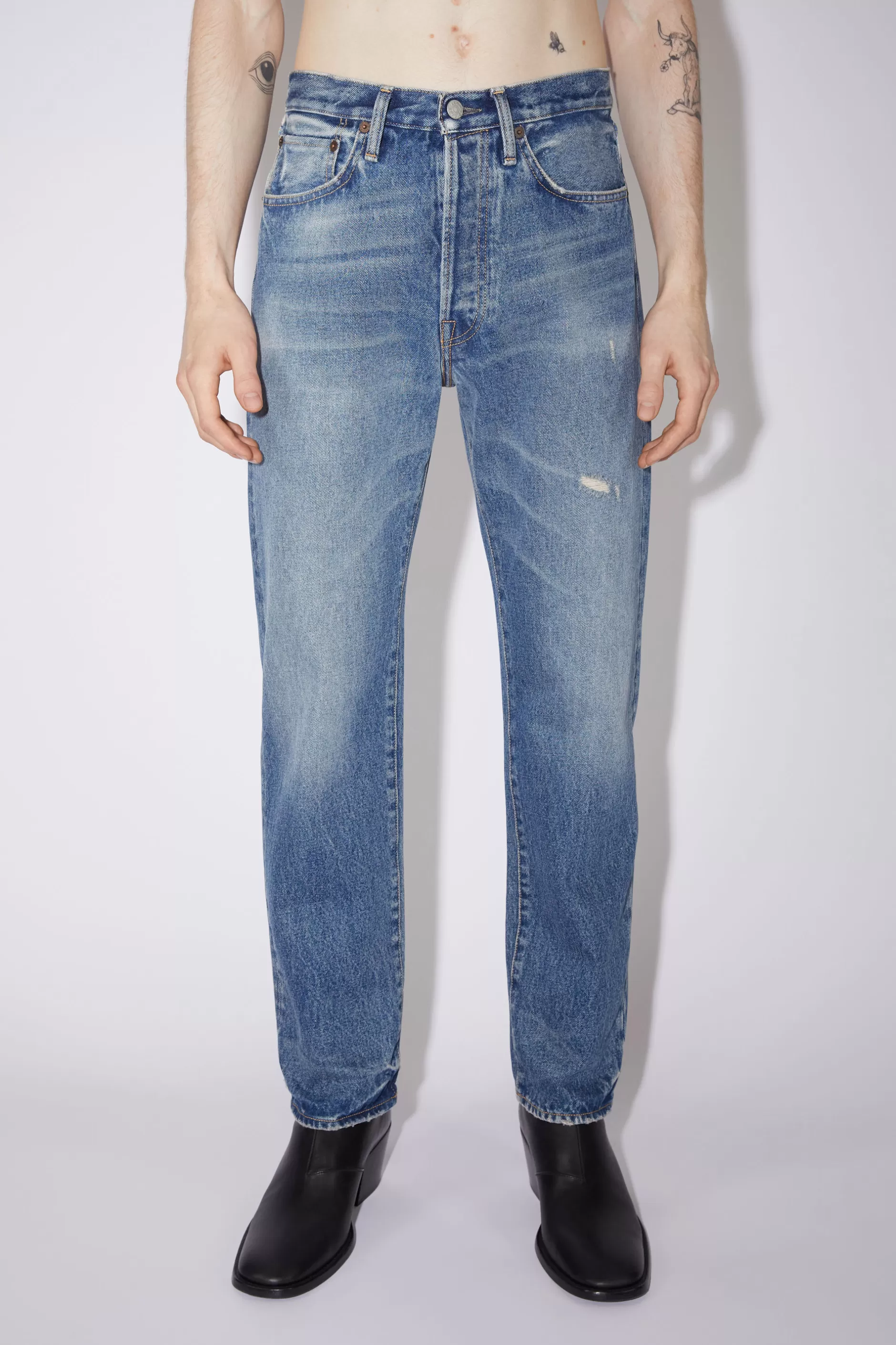 Acne Studios Jeans In Lockerer Passform – 2003 Mid Blue Shop