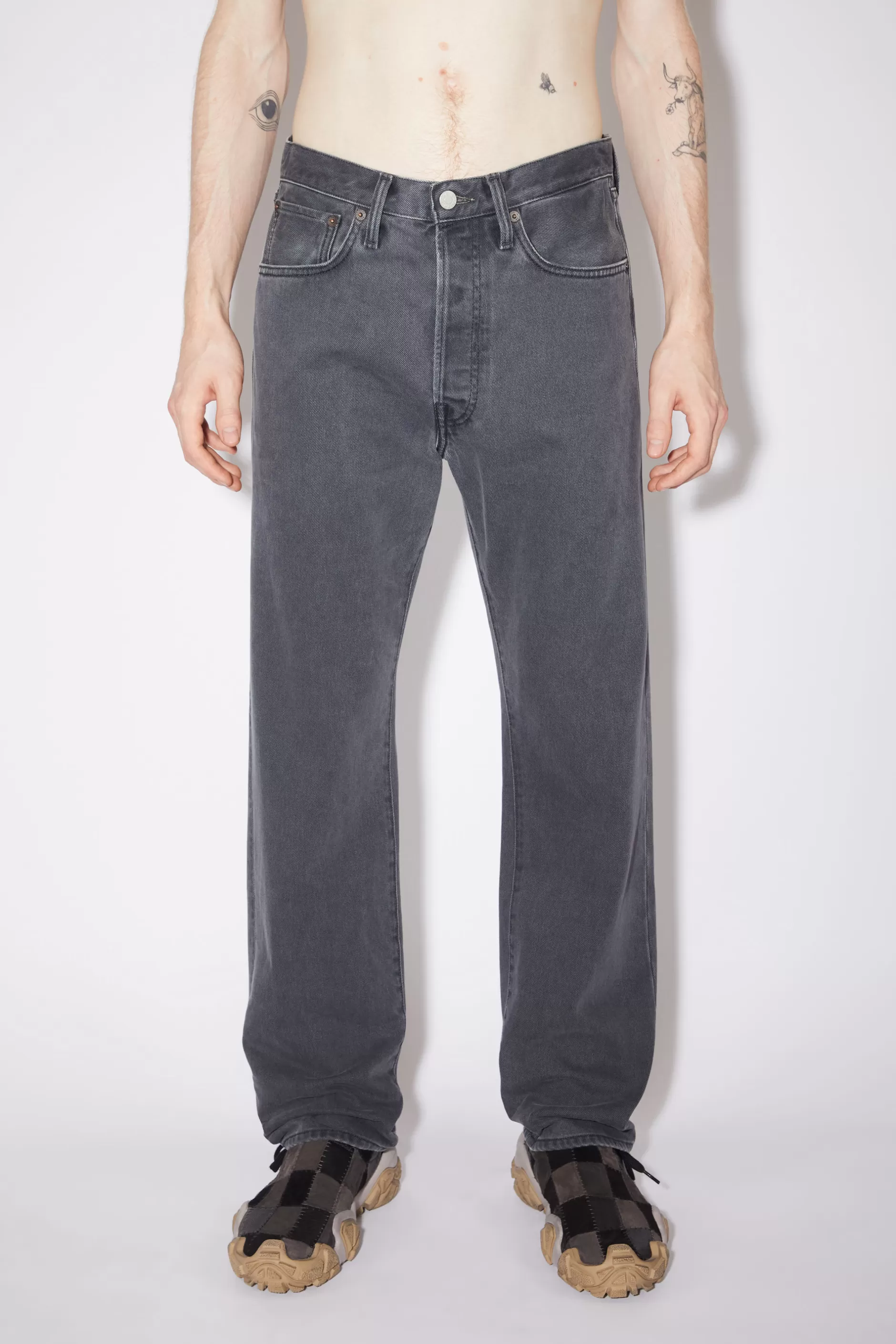 Acne Studios Jeans In Lockerer Passform – 2003 Dunkelgrau/Grau Best