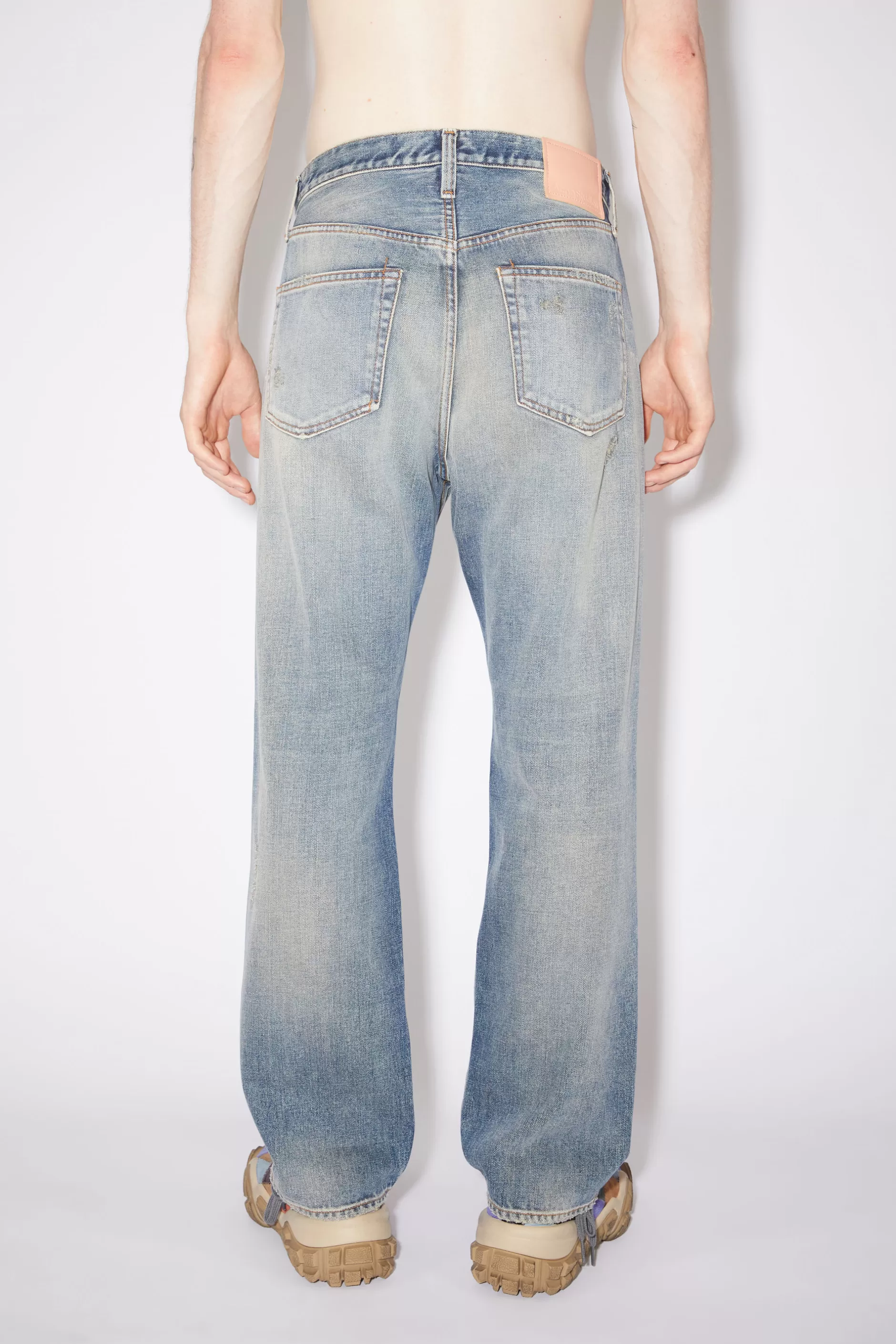 Acne Studios Jeans In Lockerer Passform – 2003 Mid Blue Cheap