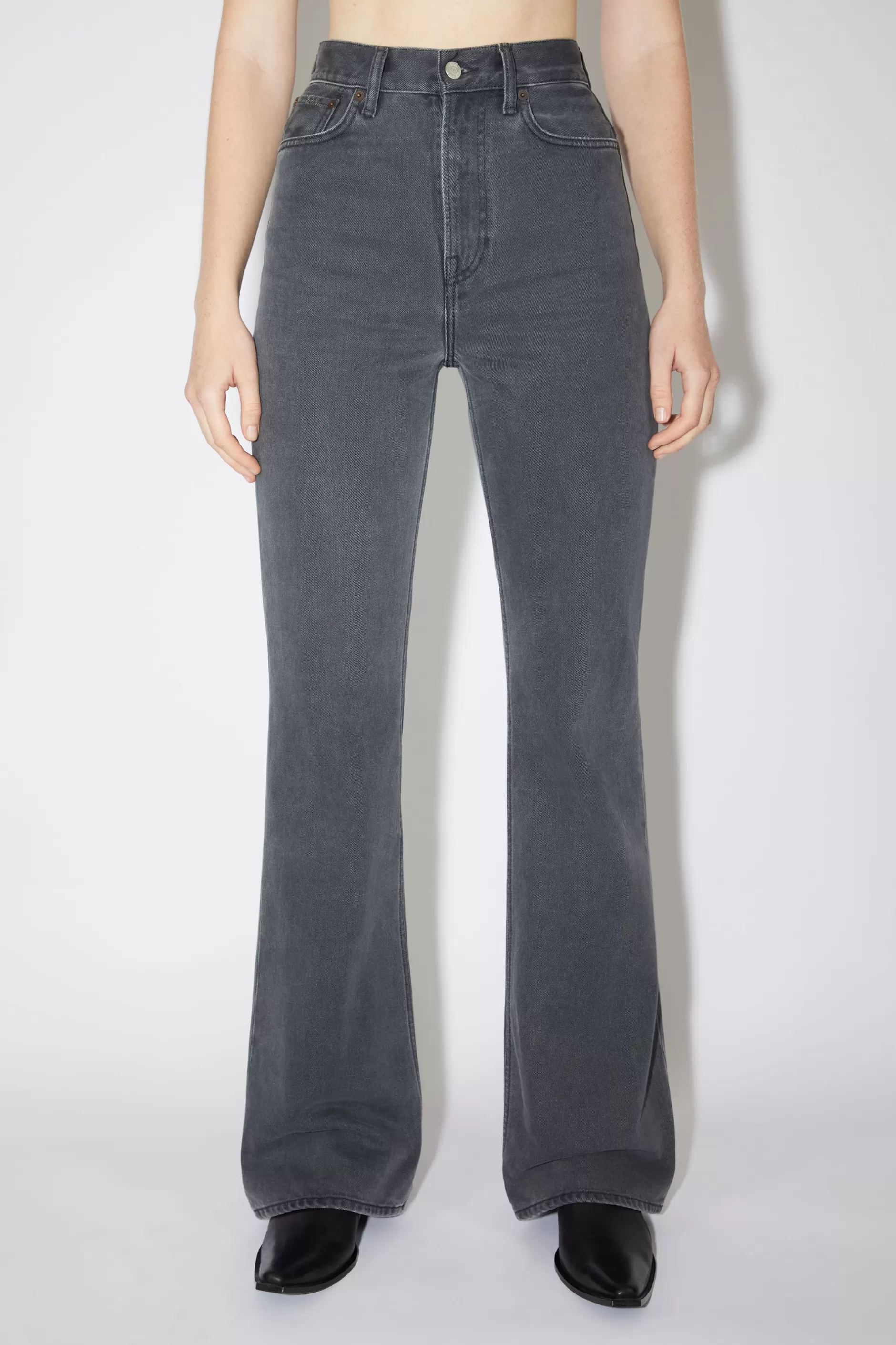 Acne Studios Jeans In Regularer Passform – 1990 Dunkelgrau Flash Sale