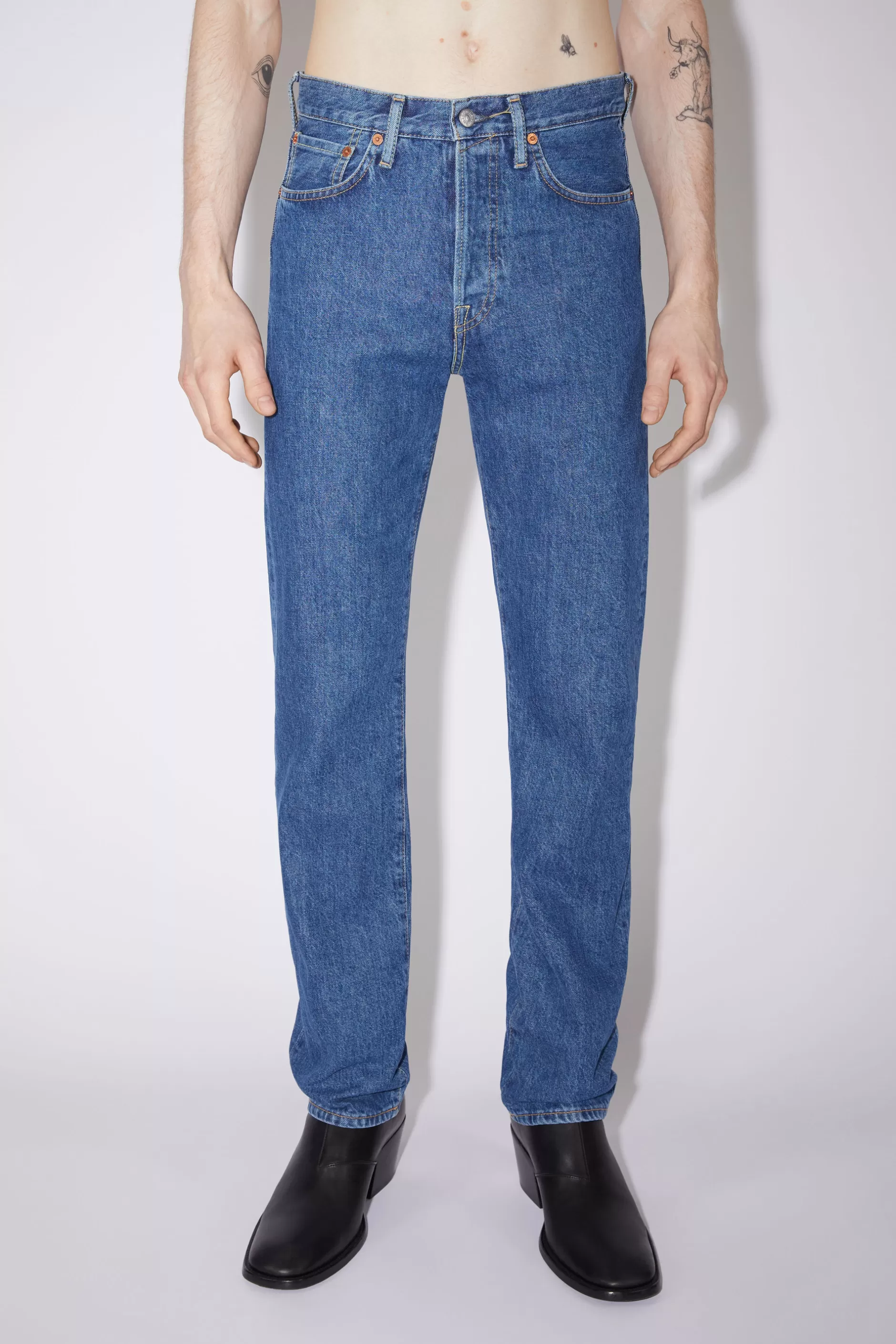 Acne Studios Jeans In Regularer Passform – 1996 Dunkelblau Best Sale