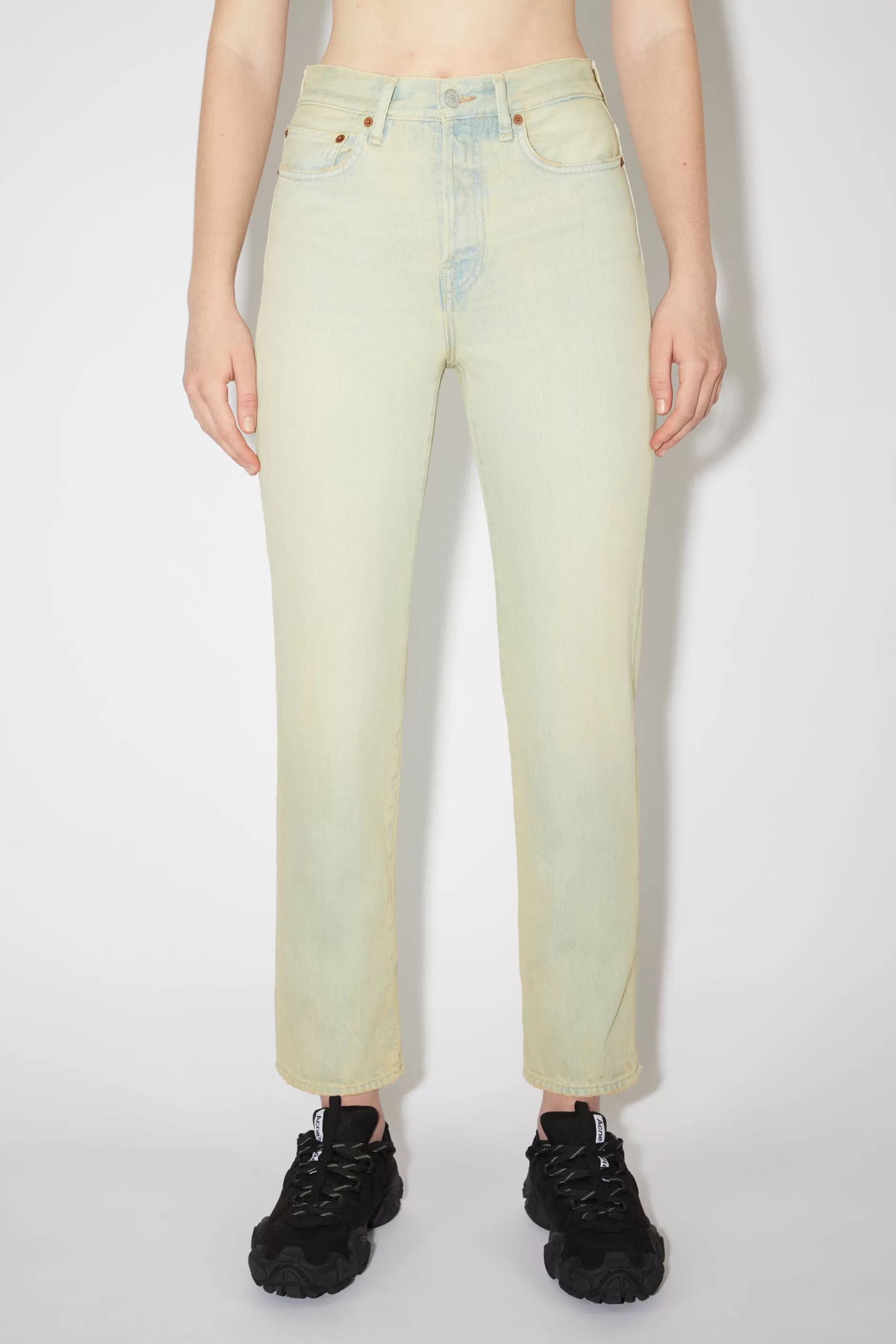 Acne Studios Jeans In Regularer Passform – Mece Blassgelb/Blassblau Online