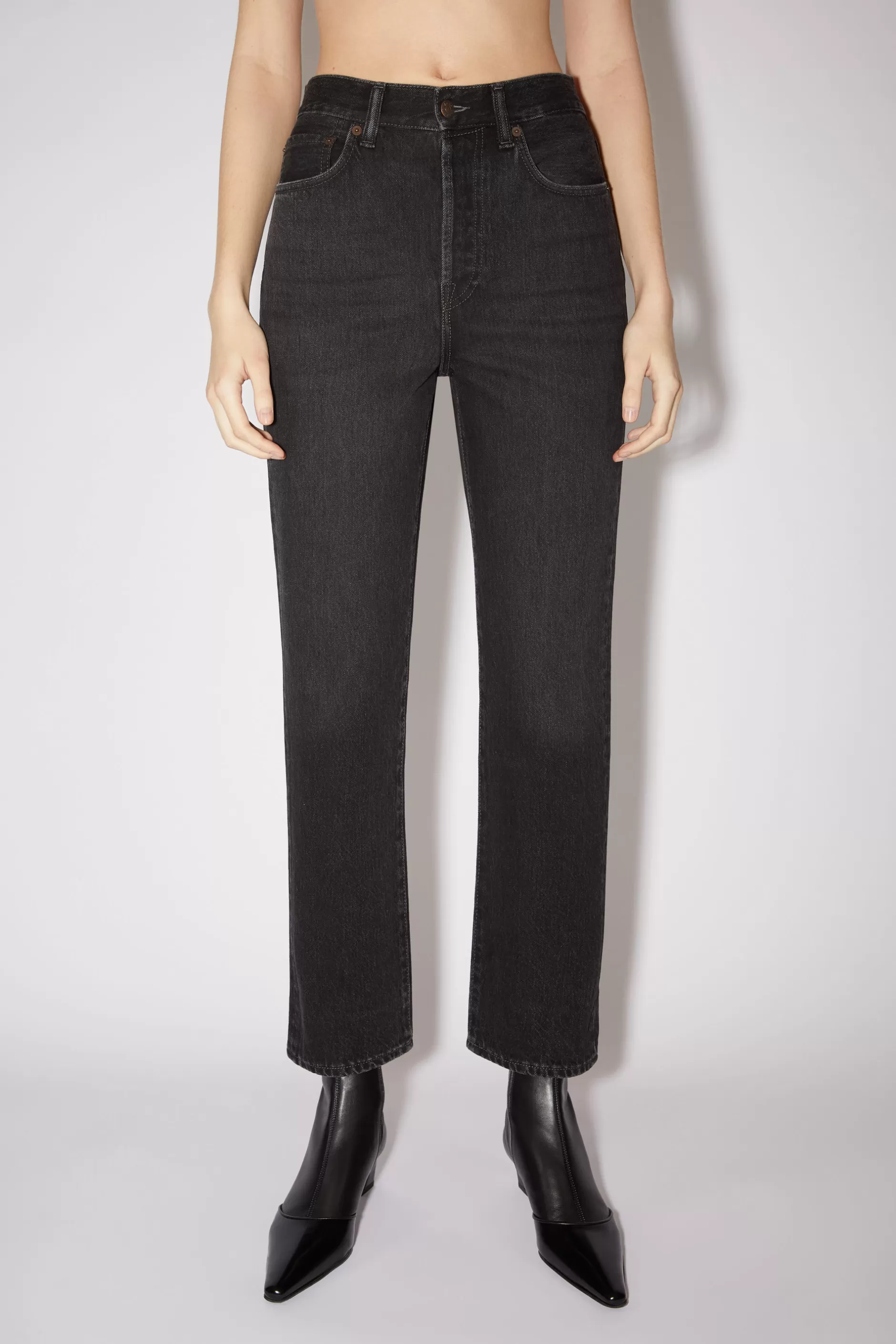 Acne Studios Jeans In Regularer Passform – Mece Schwarz Sale