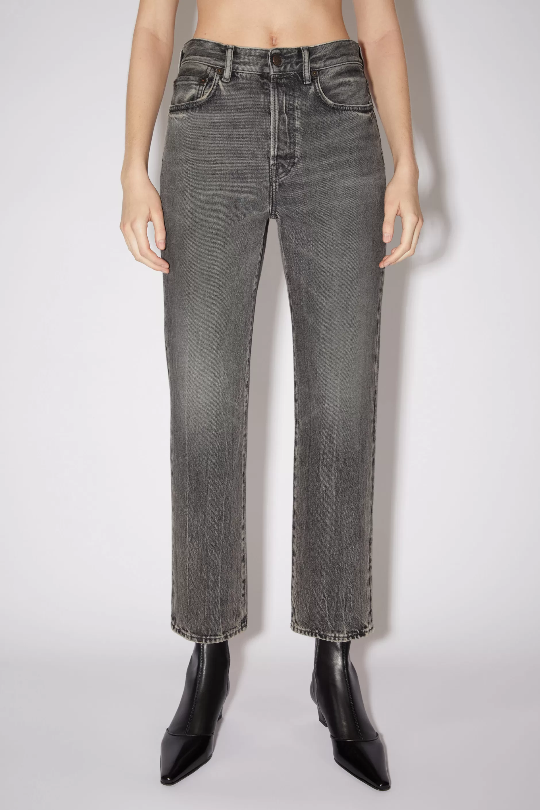 Acne Studios Jeans In Regularer Passform – Mece Ash Schwarz Online