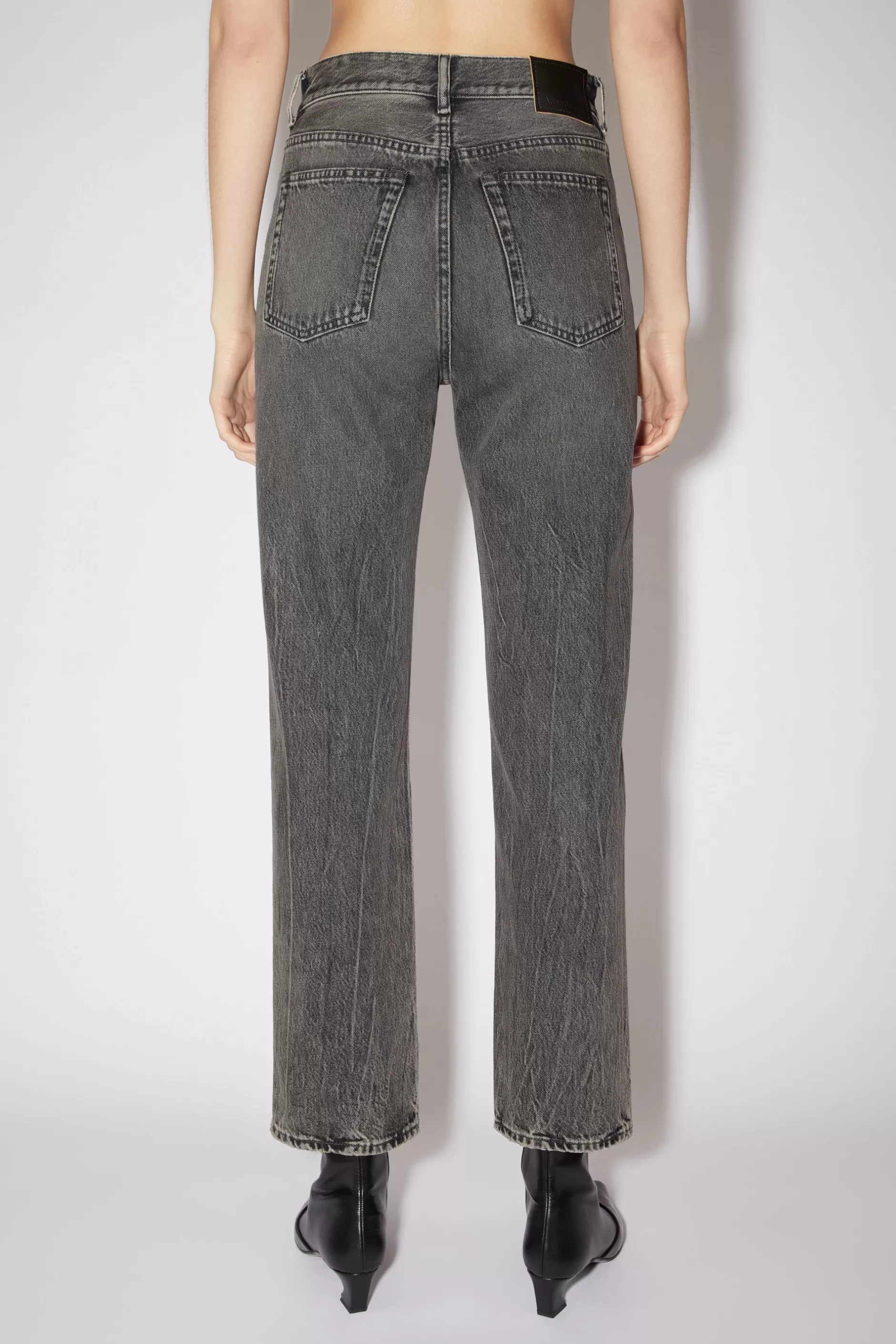 Acne Studios Jeans In Regularer Passform – Mece Ash Schwarz Online