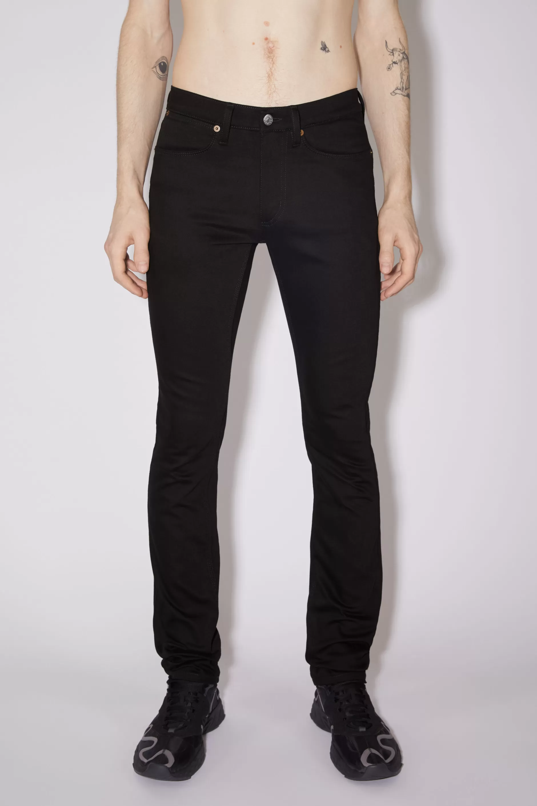 Acne Studios Jeans In Schmaler Passform Schwarz/Schwarz Fashion