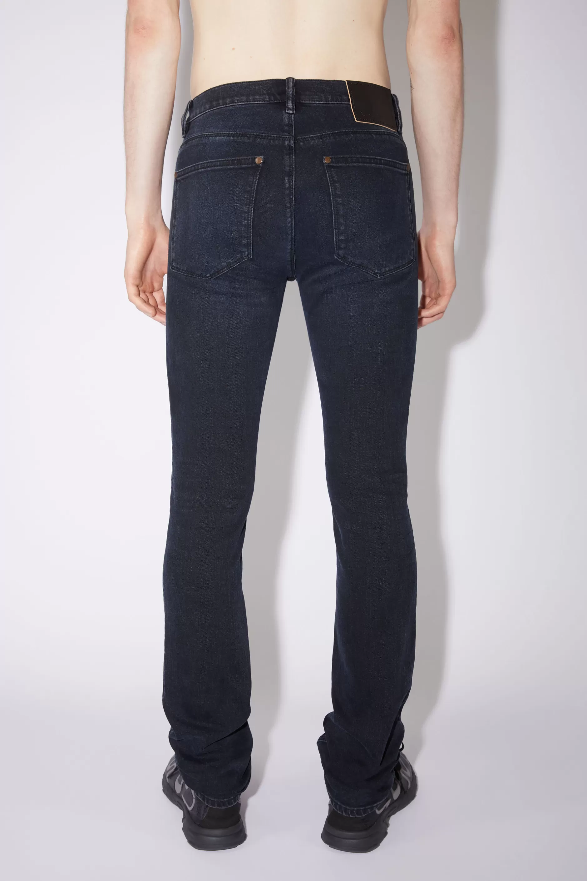 Acne Studios Jeans In Schmaler Passform Schwarz/Blau Sale