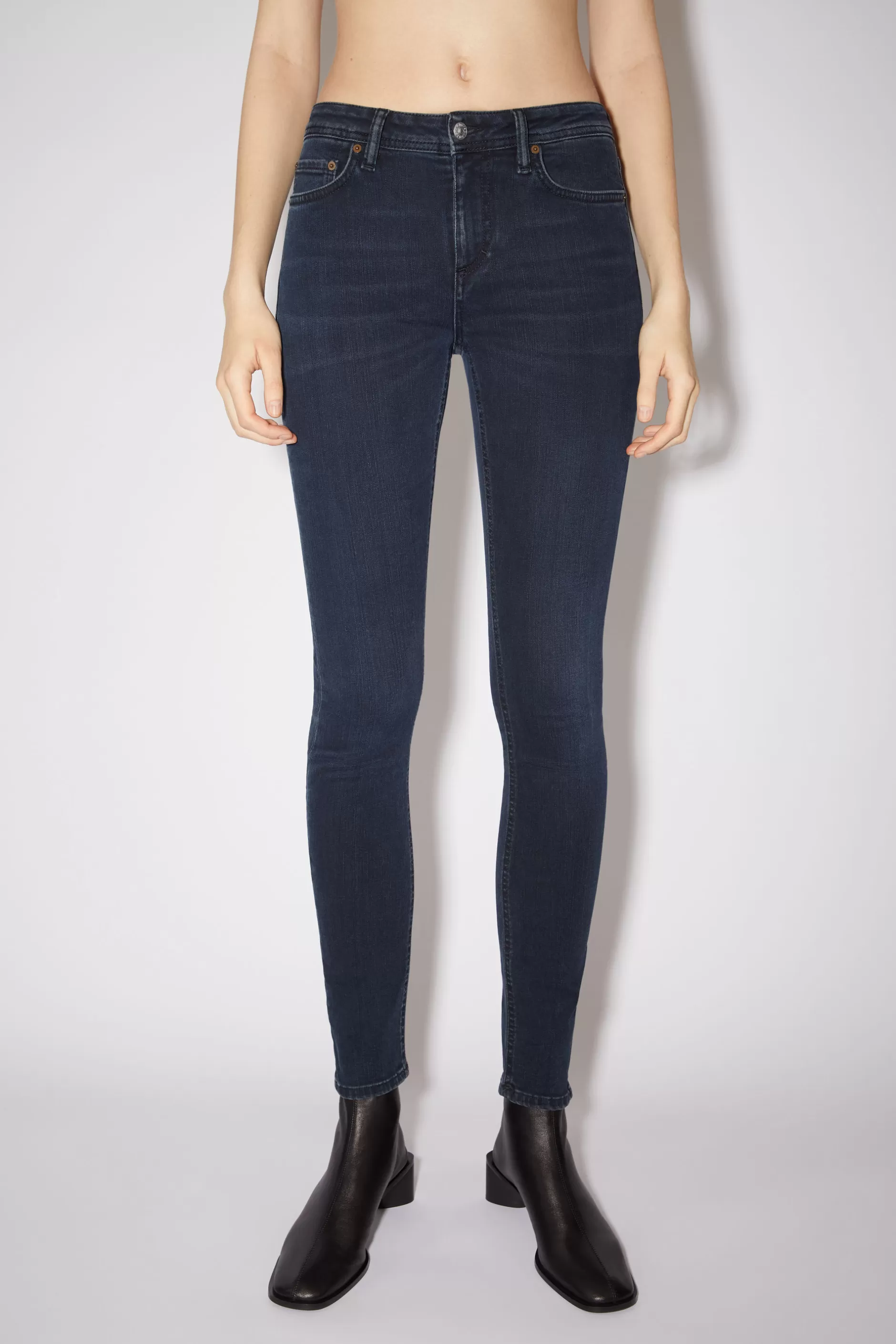 Acne Studios Jeans Mit Enger Passform – Climb Schwarz/Blau New