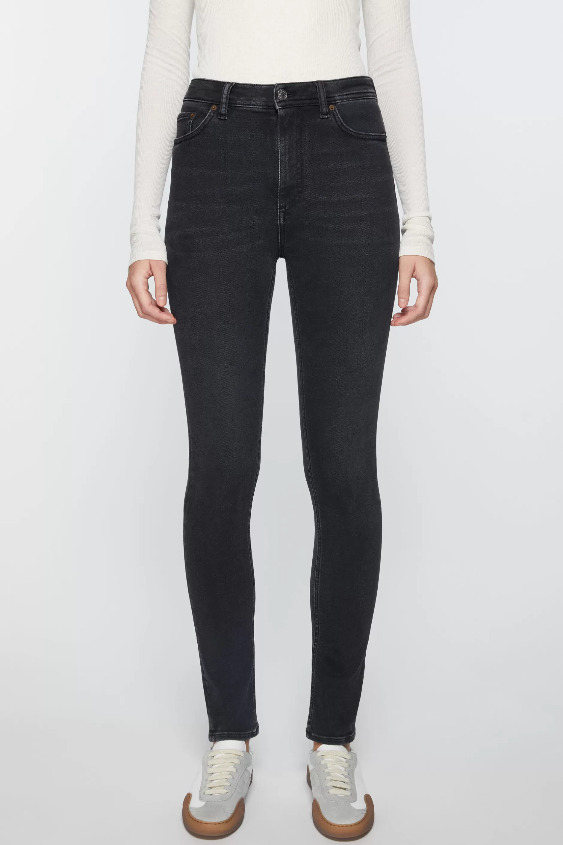 Acne Studios Jeans Mit Enger Passform –Peg Used Black Sale