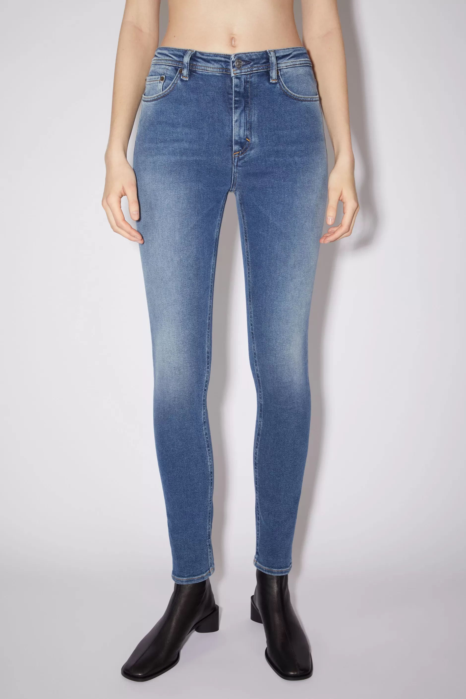 Acne Studios Jeans Mit Enger Passform –Peg Mid Blue Best Sale