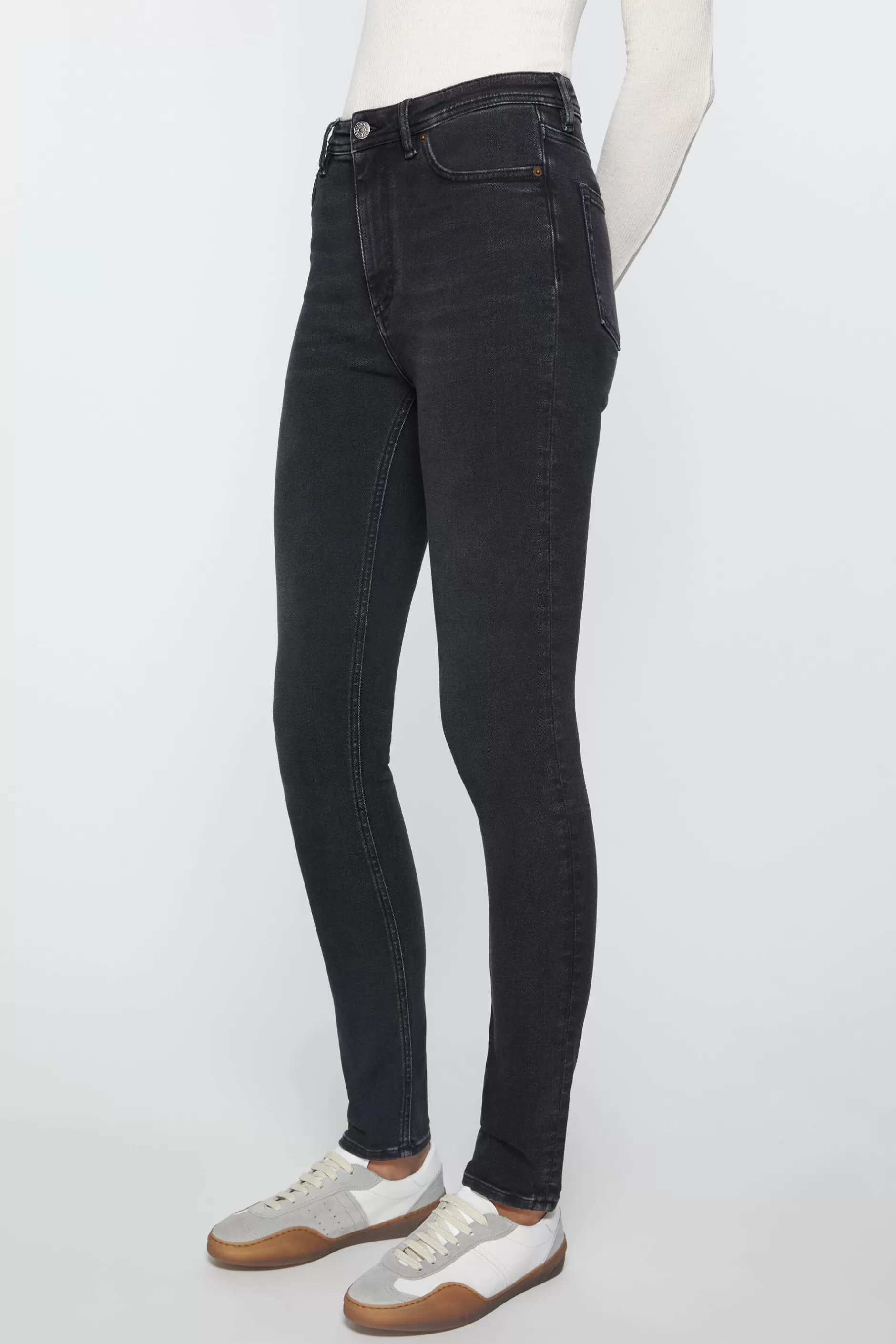 Acne Studios Jeans Mit Enger Passform –Peg Used Black Sale